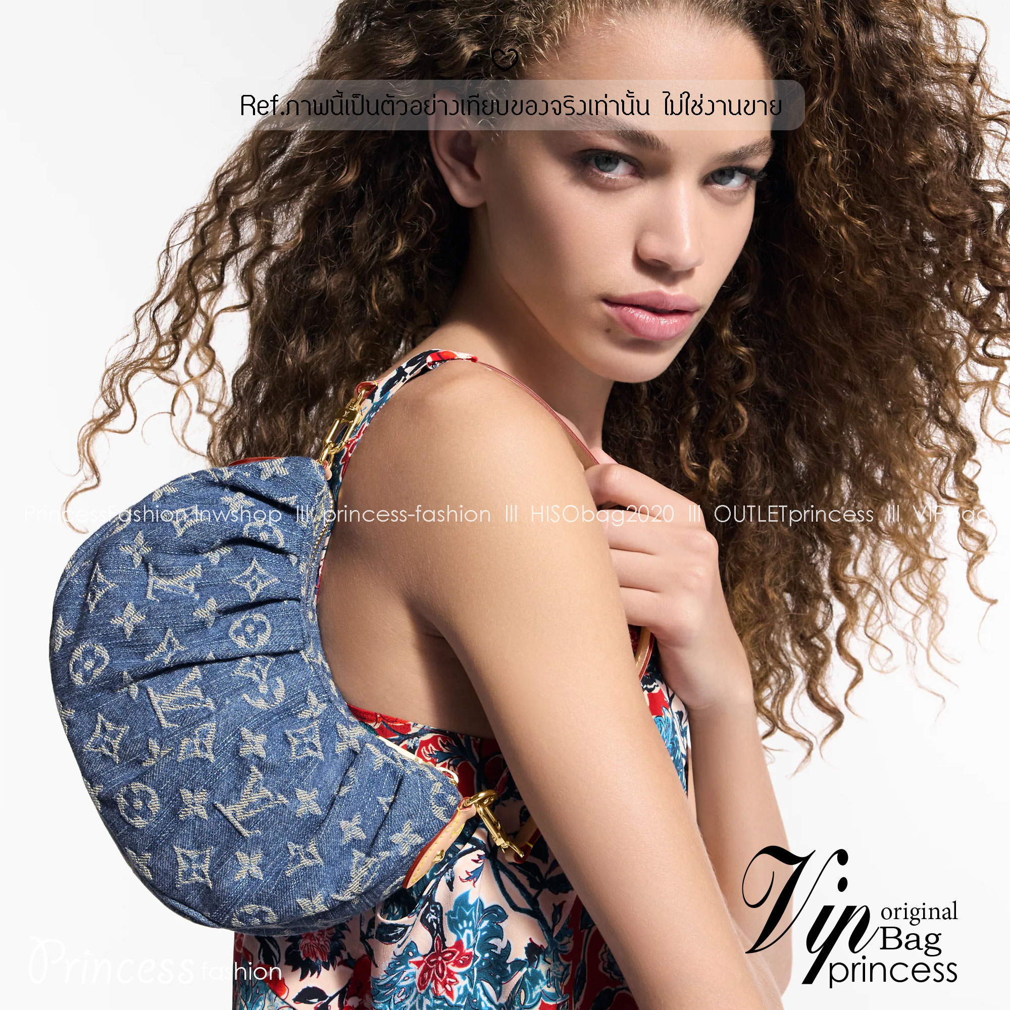 TOP ORI หนังแท้ | LV Pochette Valley bag / LV Hobo Bag กระเป๋าสะพายทรงโฮโบ ปรับลุคใหม่ด้วย Monogram Denim นำเสนอดีไซน์คลาสสิกสไตล์ร่วมสมัย