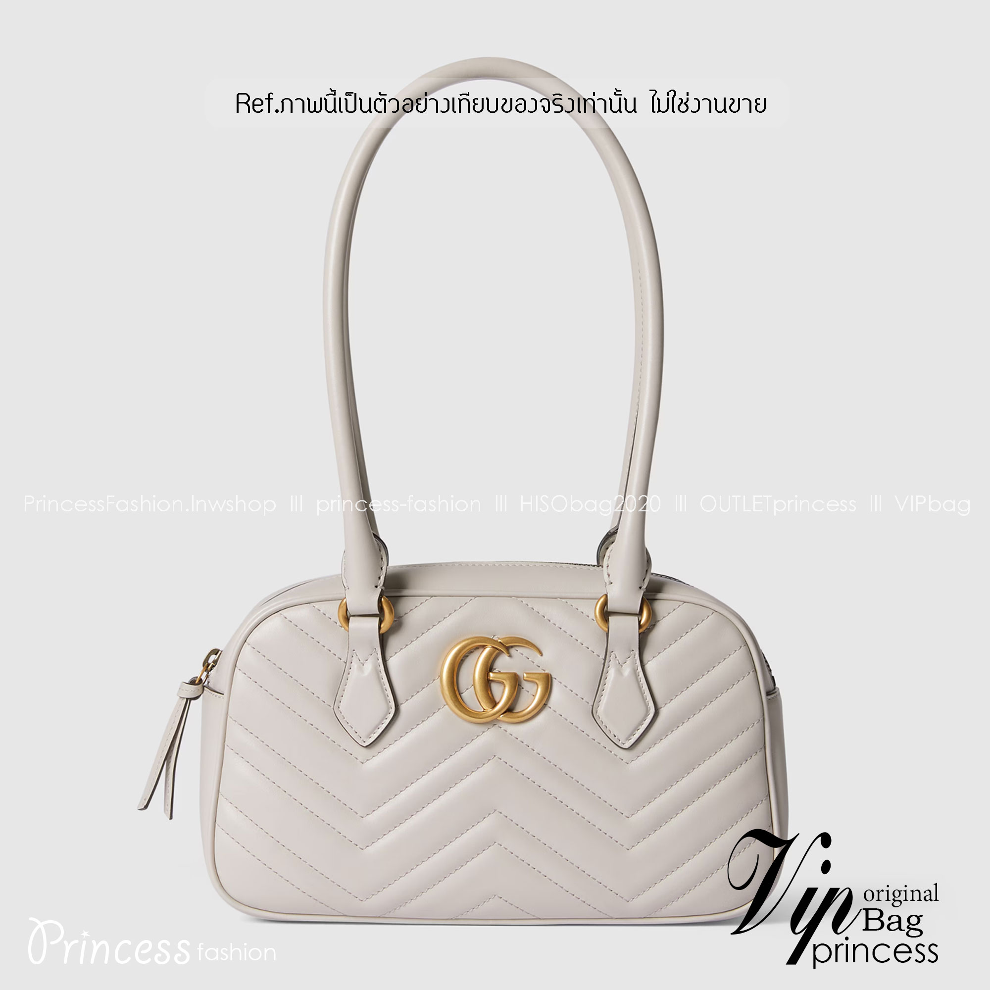 10" GUCCI GG MARMONT SMALL TOP HANDLE BAG กระเป๋าสะพายไหล่ใบใหญ่ หนังลายเชฟร่อนรุ่นใหม่ต้อนรับซัมเมอร์ สวยหรูตามตามแบบฉบับแบรนด์