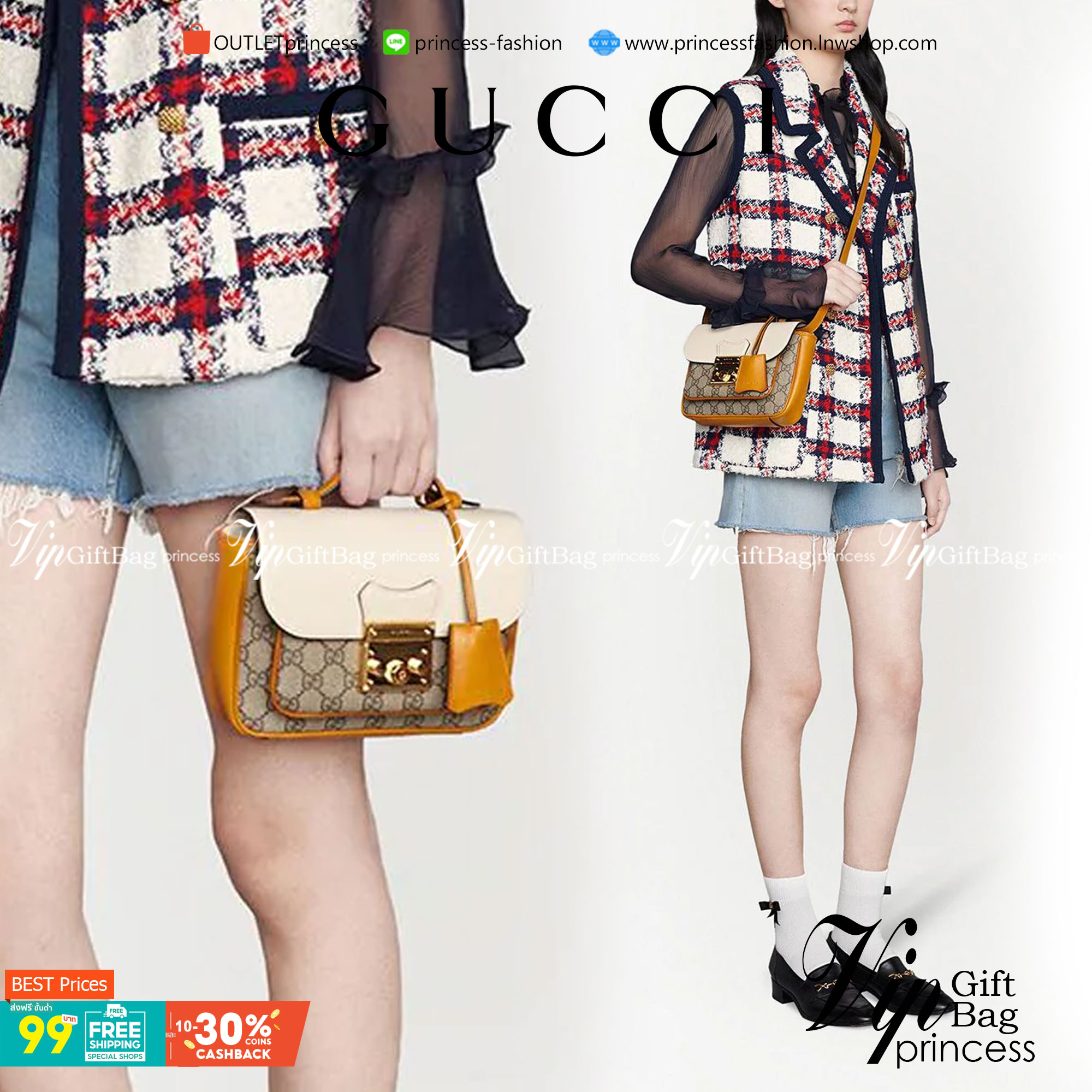 VIP GIFT 】หนังแท้ GUCCI mini Padlock bag GG Supreme canvas หนึ่งในแบรนด์เนมยอดฮิตระดับโลกที่สายแฟชั่นตัวจริงต้องมีสักใบในตู้ เพราะเป็นแบรนด์ที่เหล่าบรรดาเซเลปและดาราใช้กันเยอะมาก รุ่นก็เป็นอีกหนึ่งใบที่คุ้มค่าคุ้มราคามากค่ะ ด้วยดีไซน์ที่ใช้งานได้หลายโอกาส