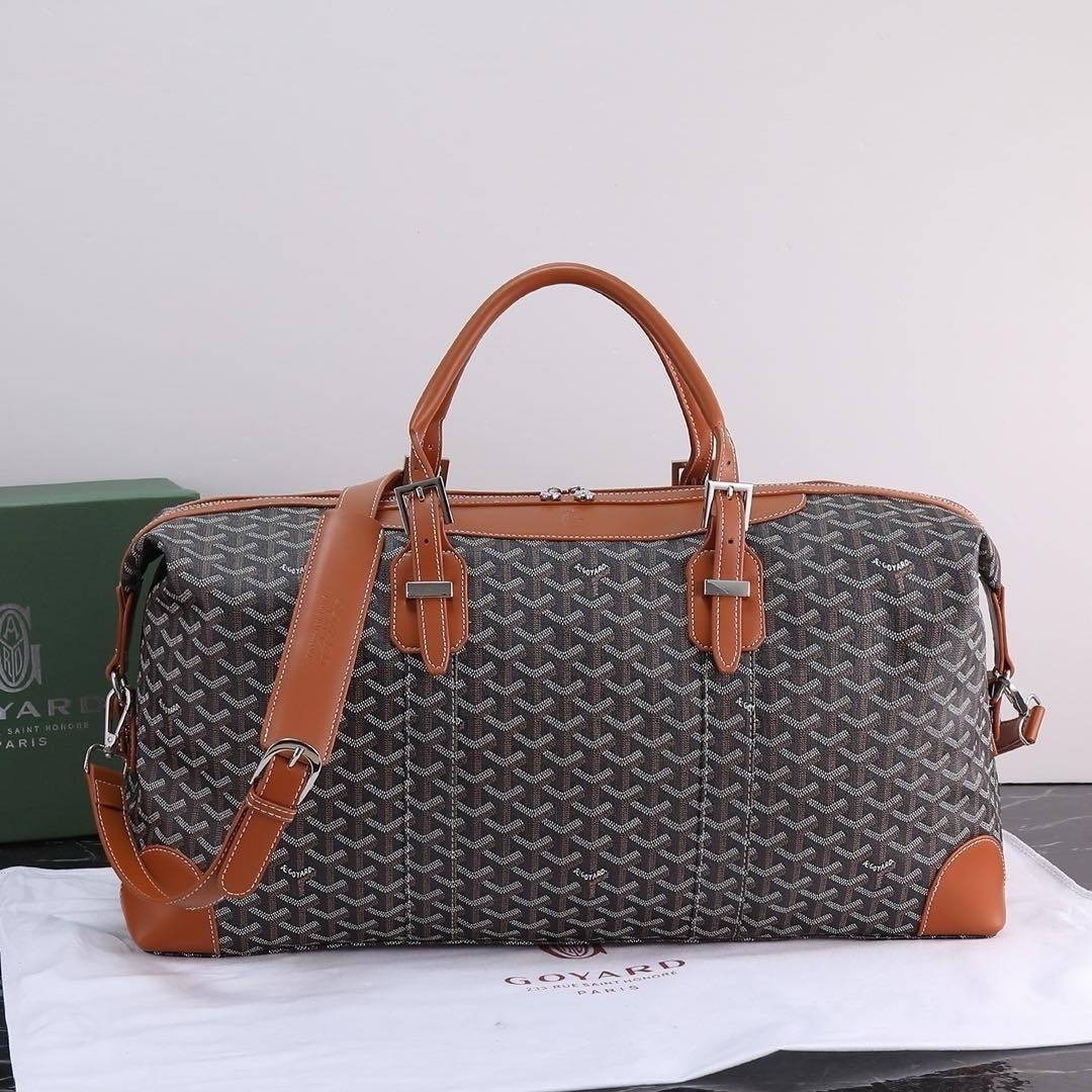 Goyard Keepall bag/ GOYARD Boeing 55 Leather Duffle Bag 55cm กระเป๋าเดินทาง เกรดท็อปออริ สลับแท้ 1:1 เกรดดีสุด ใช้ต่างประเทศได้
