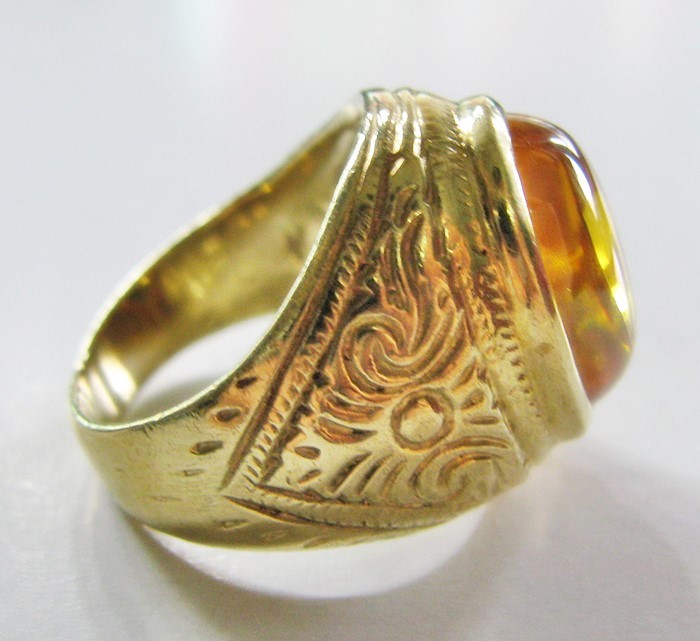 สินค้าหมดค่ะ แหวนพลอยมณีใต้น้ำ(เพชรพญานาค)สีเหลืองเนื้อทองเหลือง(ทุกราศี)ค่ะ