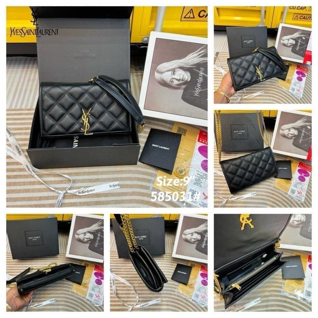 YSL angie chain bag / YSL Clutch Bag กระเป๋าสะพายทรงคลัช ถือออกงานได้สวยโดดเด่น รูปทรงคลาสสิคใช้งานง่าย ภายในแบ่งเป็นช่องซิป และช่องใส่บัตรสะดวกใช้งาน