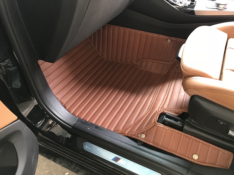 พรมปูพื้นรถยนต์5D BMW X1 F48 (2016-2020) สีน้ำตาล เต็มคัน รวมแผ่นท้าย ปิดเบาะ 6ชิ้น