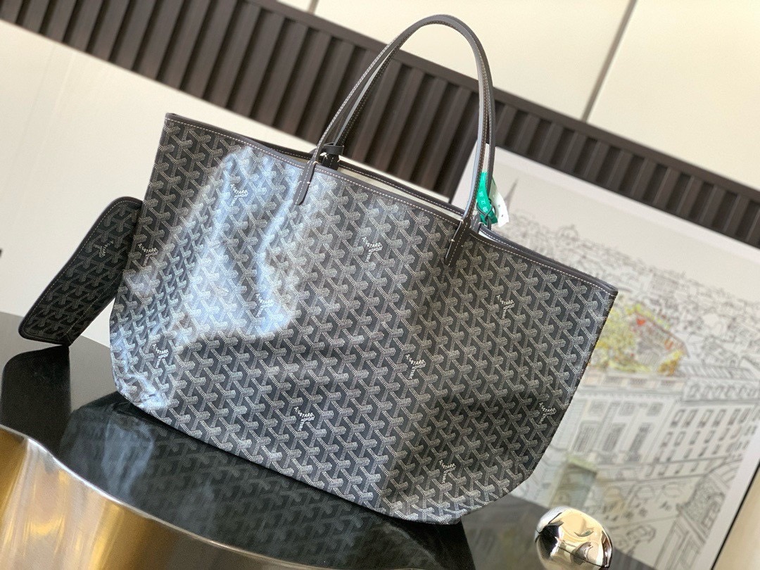 GOYARD GM TOTE BAG กระเป๋าทรงโท้ทใบใหญ่ หนังแท้สวยเป๊ะ เกรดท็อปออริ สลับแท้ 1:1 เกรดดีสุด ใช้ต่างประเทศได้ ผ่านทุก ตม.