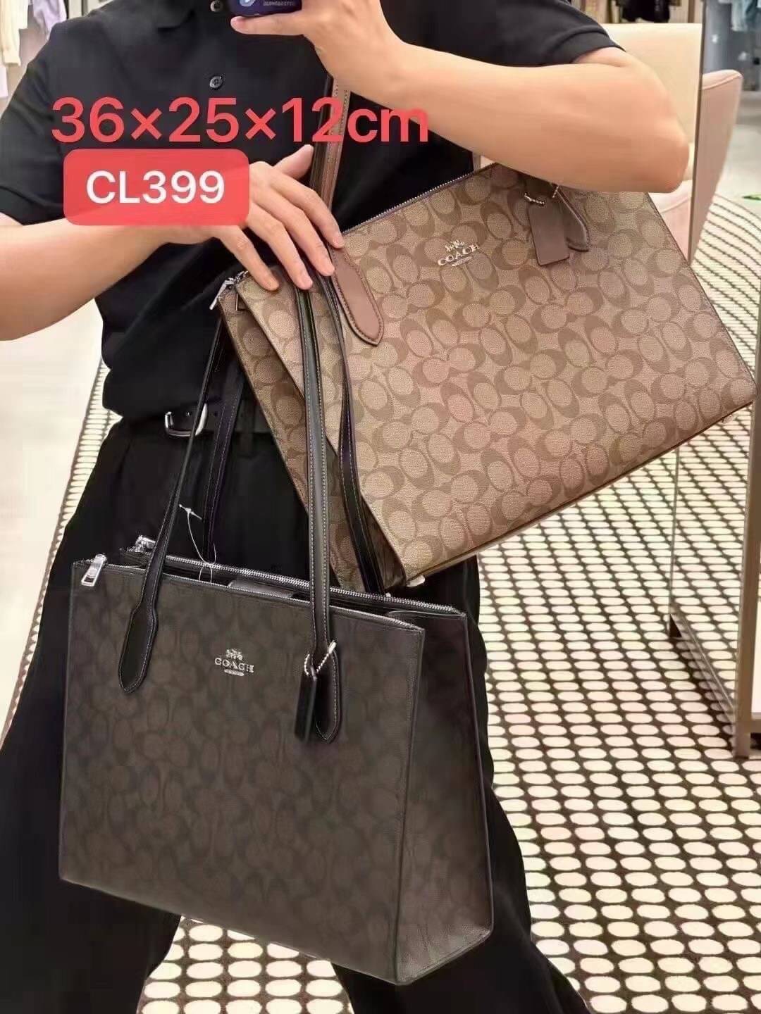 COACH NINA TOTE IN SIGNATURE CANVAS CL399 พร้อมส่ง 2 สี กระเป๋าโท้ทสะพายไหล่ ใบใหญ่ คอลเลคชั่นใหม่ ตอบโจทย์คนที่ชอบใส่ของเยอะๆได้อย่างดี ดีไซน์รูปทรงคลาสสิค เรียบหรู