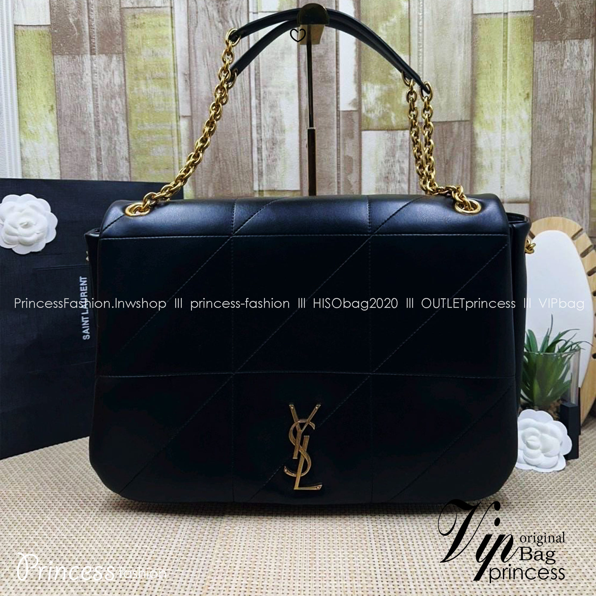 ORI หนังแท้ | YSL JAMIE 4.3 medium Bag 35cm กระเป๋าสะพายใบใหญ่ เรียบหรู ดูปัง ดูแพง สีดำคลาสสิคตัดกับอะไหล่สีทองได้อย่างลงตัว ภายในโล่งกว้าง จุของได้แบบเต็มที่