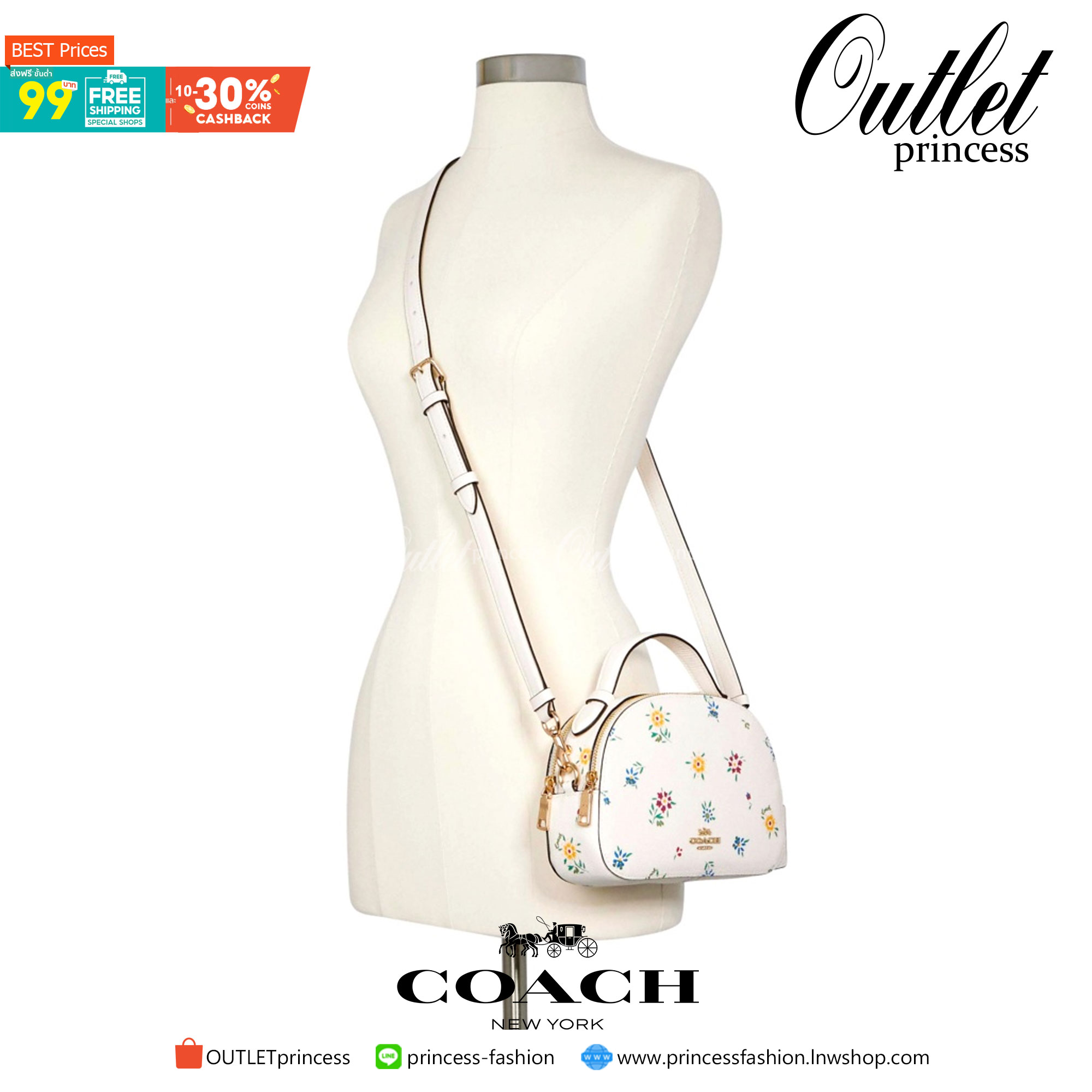 COACH C4252 SERENA SATCHEL WITH WILD MEADOW PRINT อีกหนึ่งคอลเลคชั่นตัวท็อป ที่ขายได้ตลอดปี ดีไซน์ใหม่ล่าสุด สไตล์คุณหนู ลุคหวานๆ กระเป๋าสะพายข้าง สวยอยู่ทรง สะพายขับผิวเป็นที่สุด วัสดุหนัง pepble สัมผัสนิ่ม เปิด-ปิดด้วยซิป 2 ช่องหลัก ภายในเป็นช่องโล่ง เก