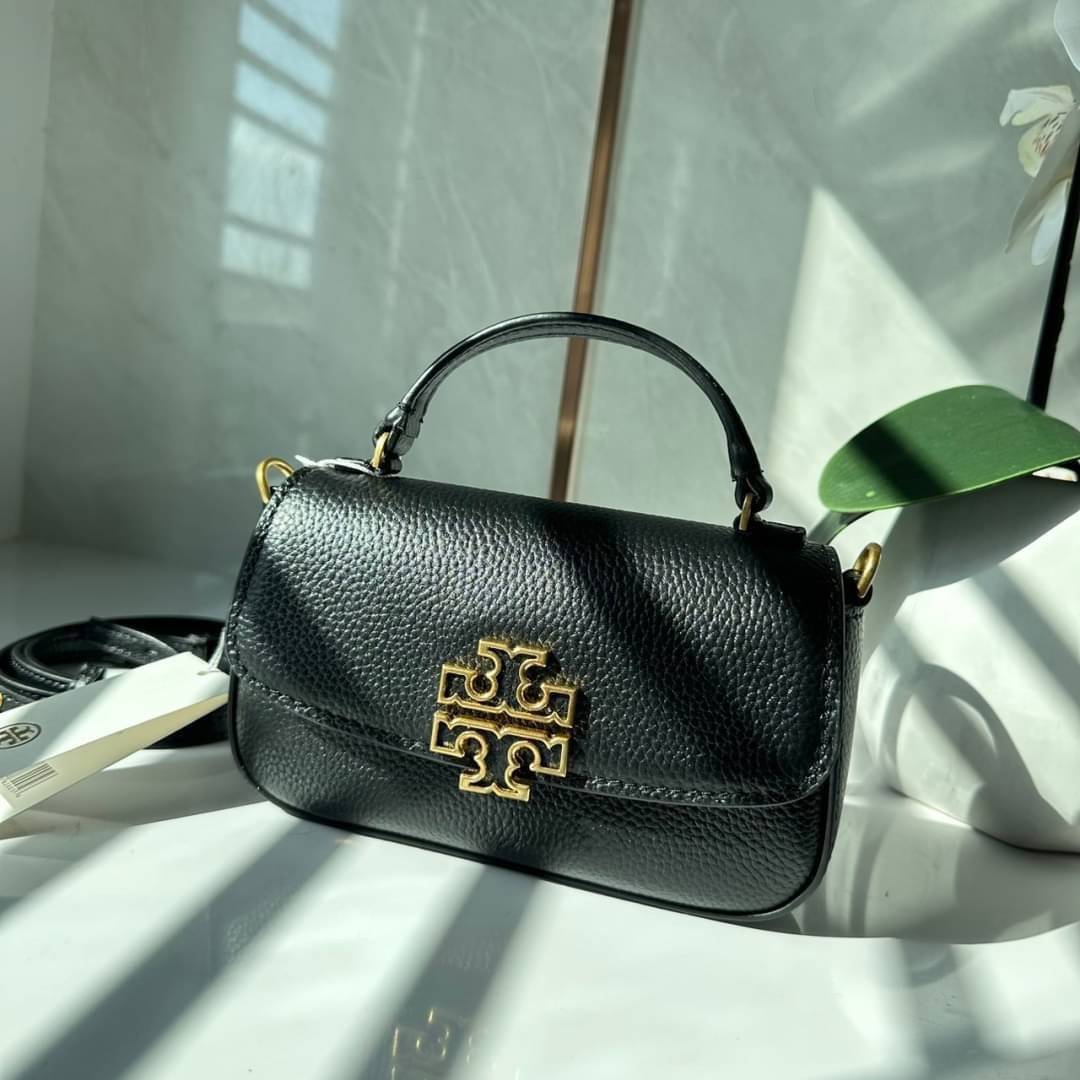 Tory Burch Britten Mini Top Handle Crossbody Bag กระเป๋าสะพายใบเล็กดีไซน์เรียบหรู เกรดออริ สลับแท้ 1:1 ใช้งานต่างประเทศได้