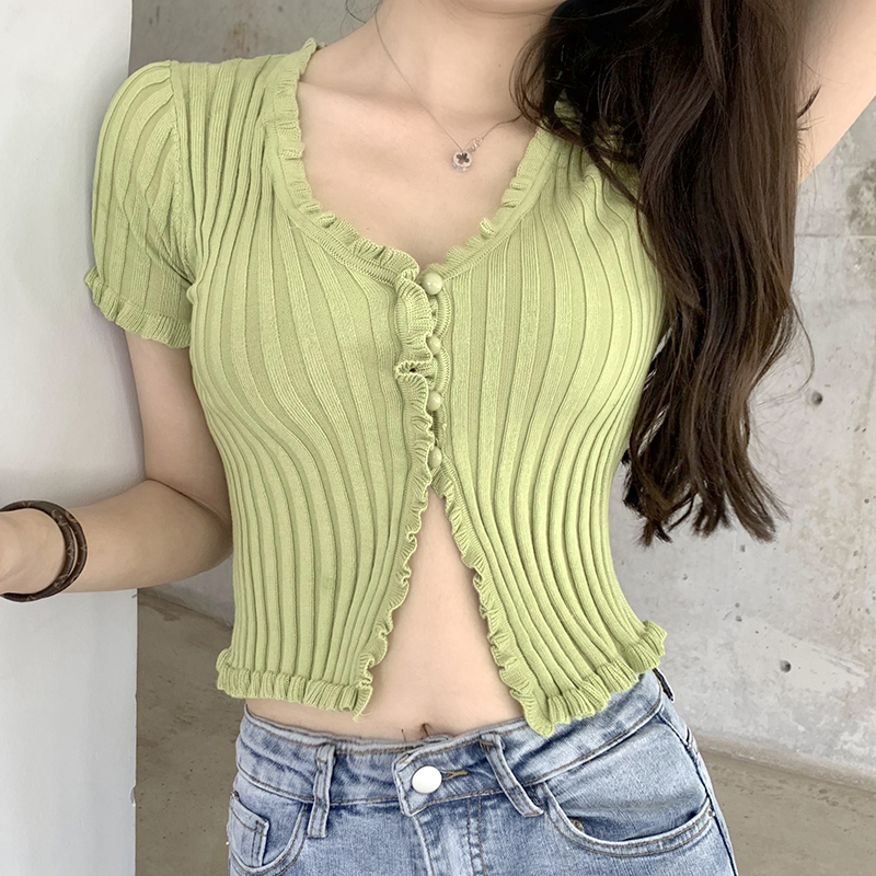 พร้อมส่ง 💖 Jennie tops เสื้อยืดแขนสั้น รัดรูป แบบเดียวกับเจนนี่ใส่เลยค่ะ (IN34881)
