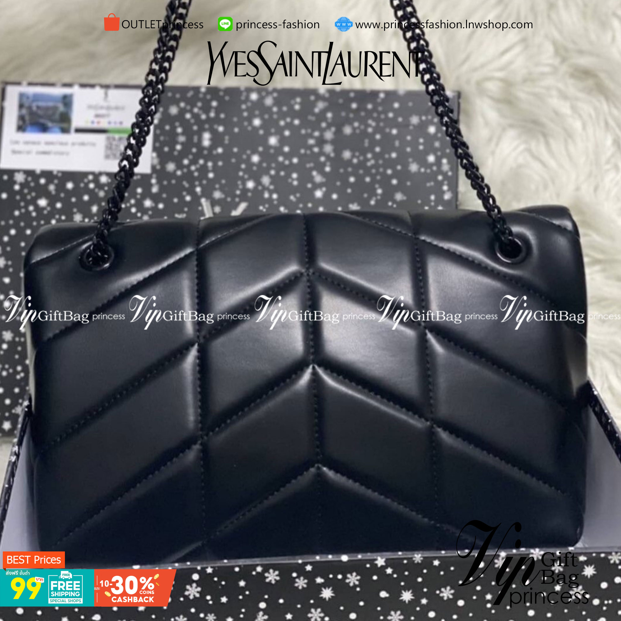 VIP 】YSL Saint Laurent Loulou Puffer quilted leather shoulder bag มามุงค่าา ใครเล็งใบนี้มาแล้วน้า งานหนังสวยเงางามสมการรอคอย มาแบบครบเซ็ทพร้อมถุงผ้าและกล่อง นอกจากจะซื้อมาใช้เองแล้ว ก็เหมาะซื้อเป็นของขวัญให้คนรู้จักเช่นกันนะคะ