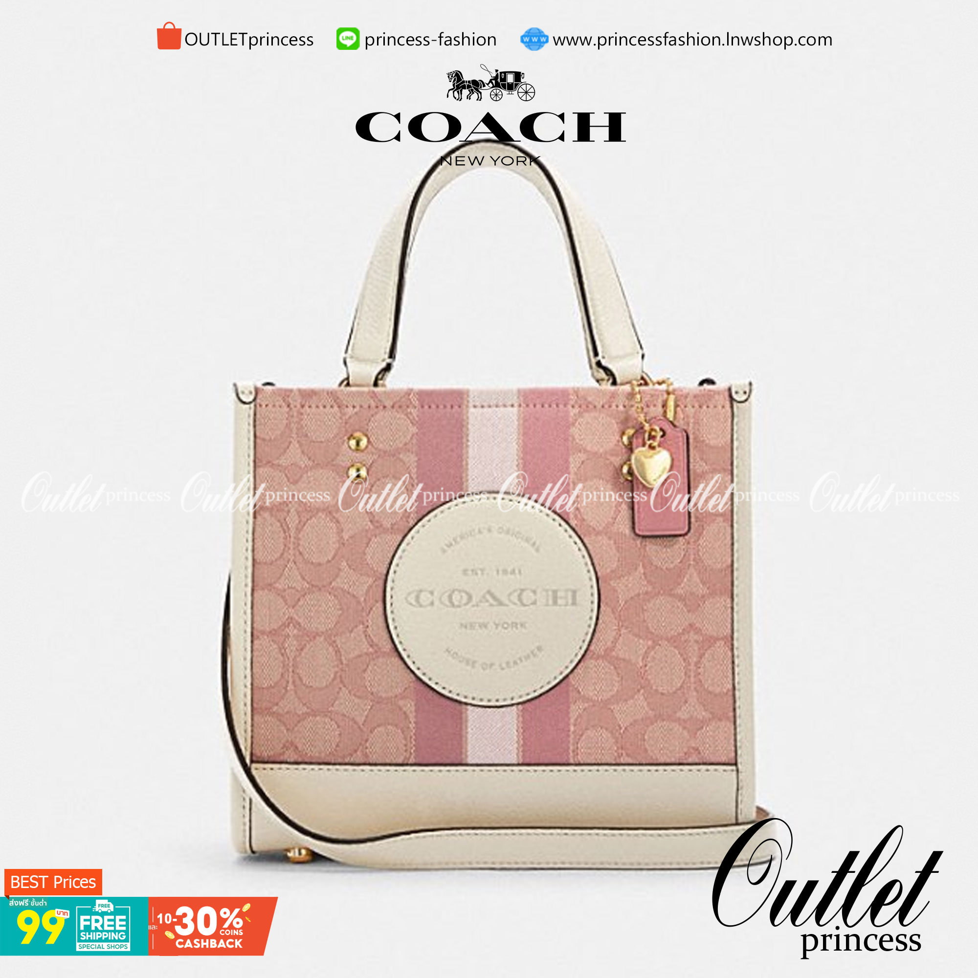 ใหม่ล่าสุด อดใจยังไงไหว💋 COACH Dempsey Field Tote 22 ((C5268//C5115)) พร้อมส่งความสวยที่ไทยค่ะ! กระเป๋าทรง Tote ขนาดพอเหมาะลำตัว พกพาง่ายสะดวกได้กับทุกๆวัน ด้านหน้าปั้มโลโก้แบรนด์ตัวใหญ่สวยค่ะ;เปิดปิดกระเป๋าแบบกระดุมแม่เหล็ก ภายในใส่กระเป๋าเงินใบย