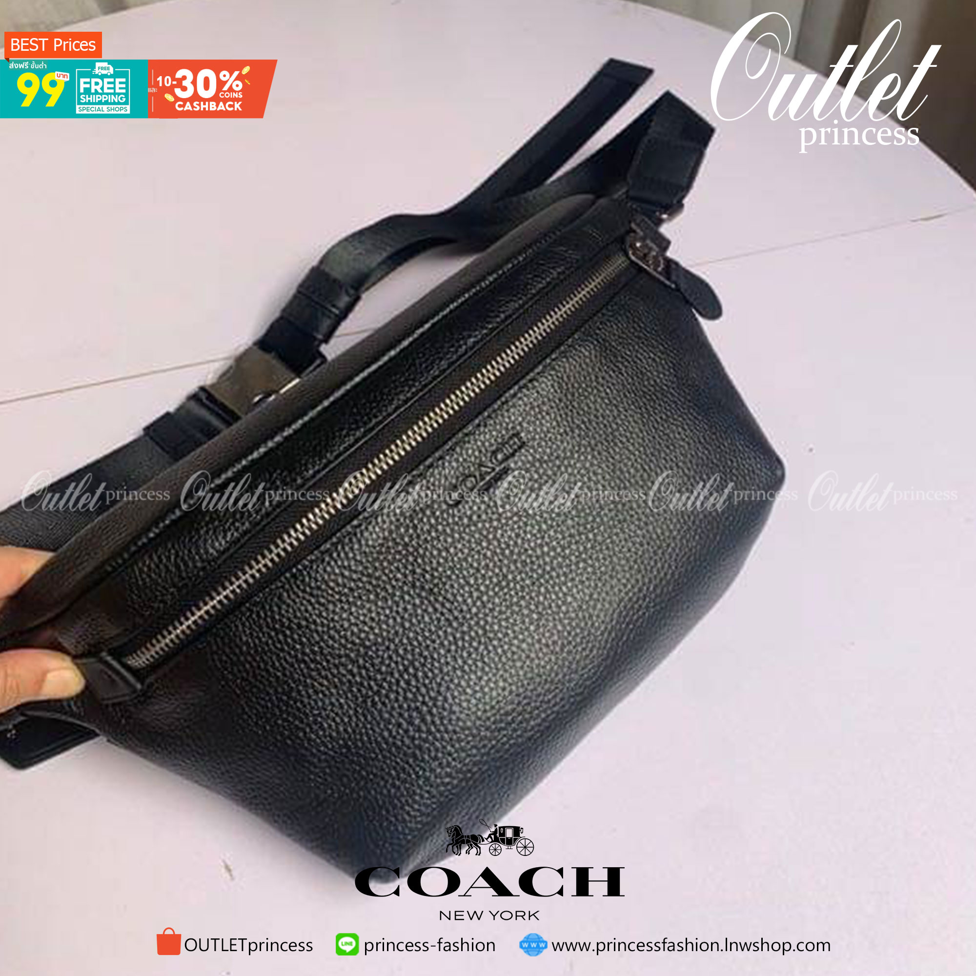 Coach GRADE BELT BAG (COACH C1413) QB/BLACK