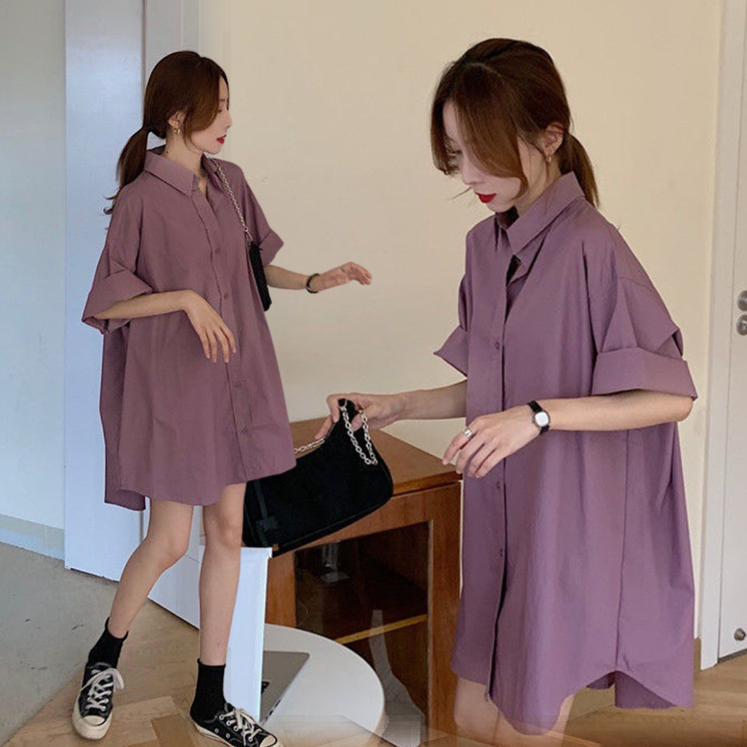 พร้อมส่ง 🥯🔆 Watha dress เสื้อเชิ้ตแขนยาวทรงสวยใส่สบาย (36739)