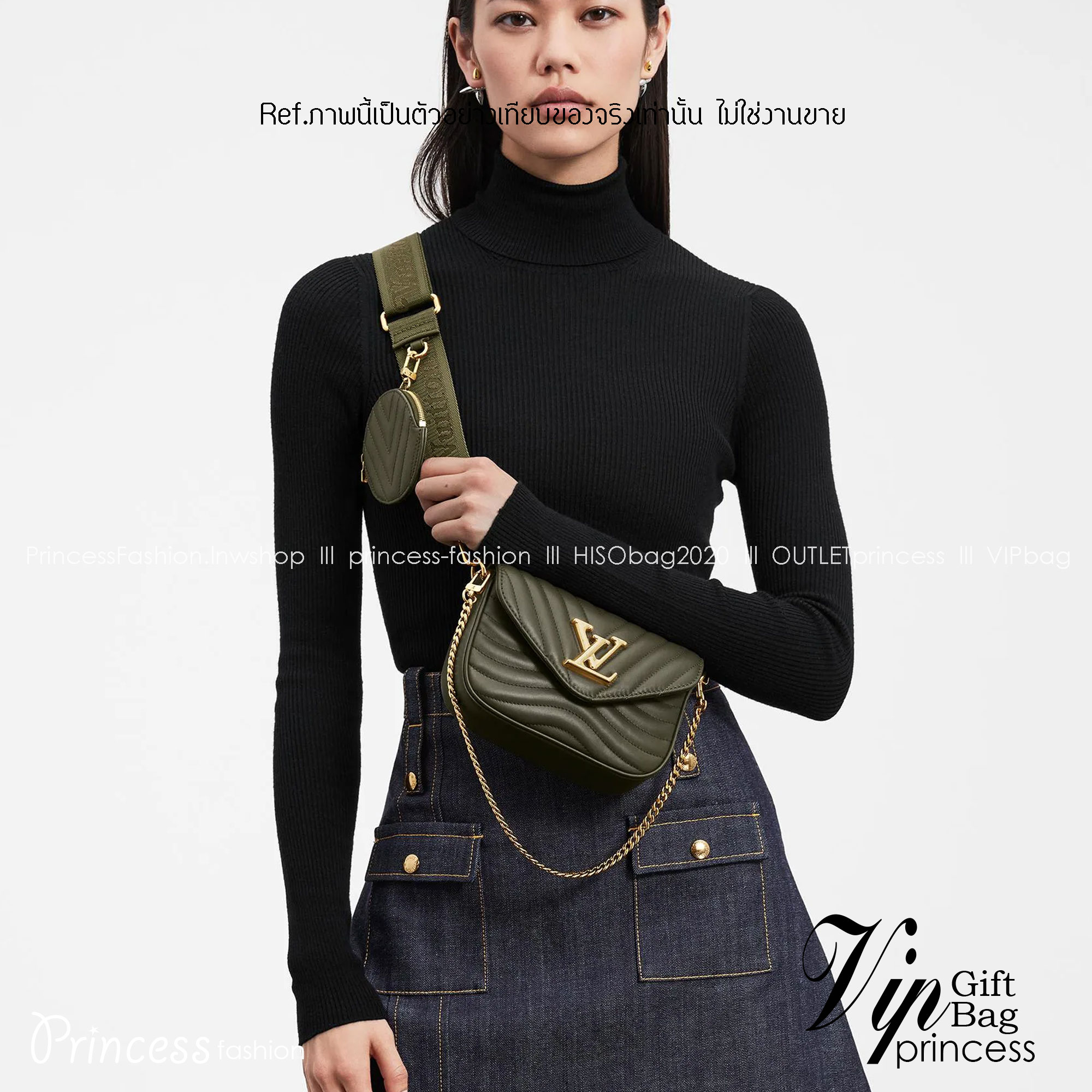 LV new wave pochette multi bag กระเป๋าสะพายมัลติฟังก์ชั่น มาพร้อม box set รับรองว่าดีงาม ลูกเล่นคลาสสิคผสานความวินเทจ มีสายสะพายให้ 2 เส้น และกระเป๋าใบลูก เล็กน่ารัก