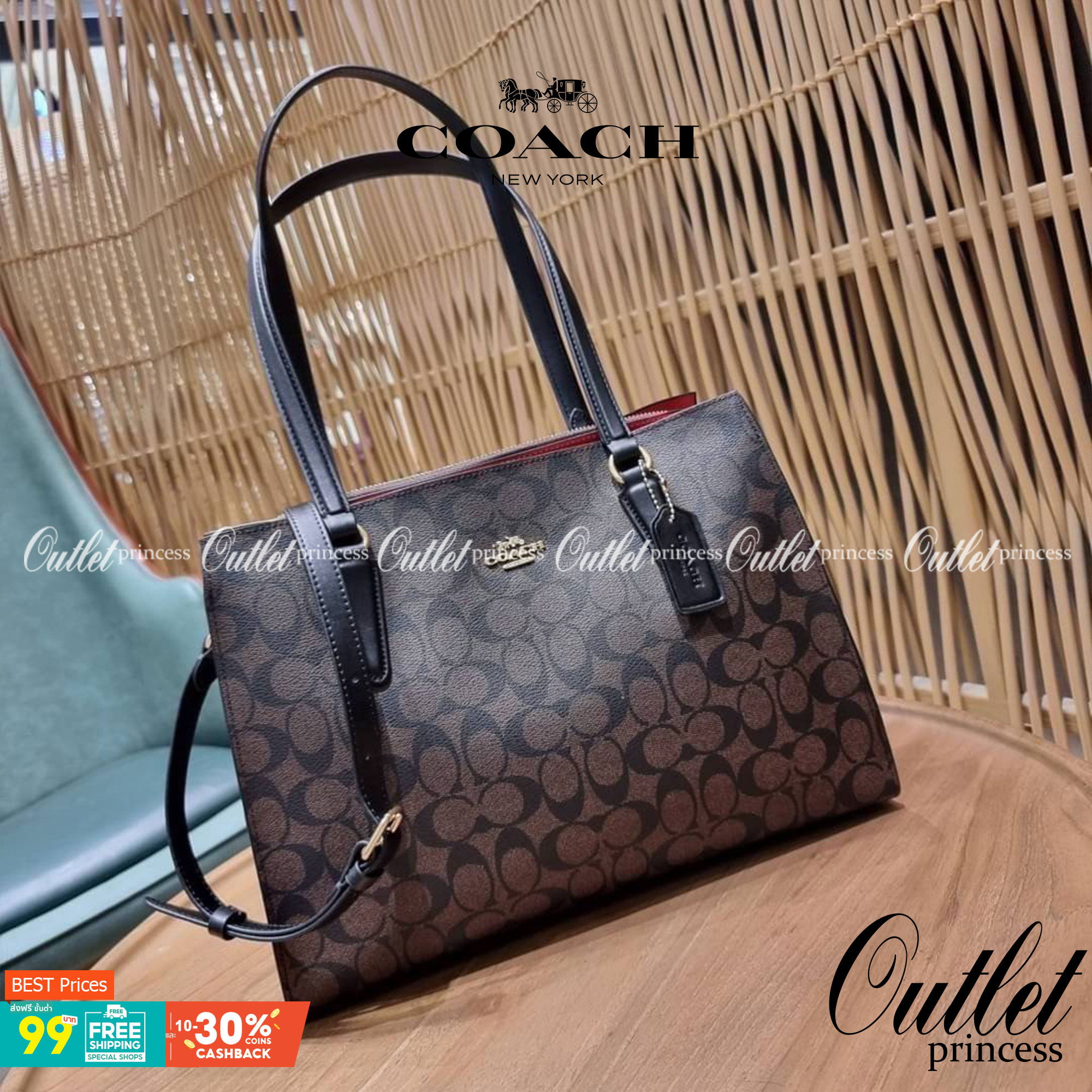 COACH C4075 TATUM CARRYALL IN SIGNATURE CANVAS คอลเลคชั่นใหม่ล่าสุด จัดมาให้ได้สวยก่อนใคร สวยหรูทุกสี!! ลุคผู้ดีต้องมาอีกหนึ่ง กระเป๋าสะพายทรงสวย ที่มาพร้อมสายสะพายไหล่ในตัว และสายครอสบอดี้สำหรับสะพายข้าง วัสดุหนัง crossgrain สวยคมมากๆ ตัวกระเป๋าถูกแบ่งเป