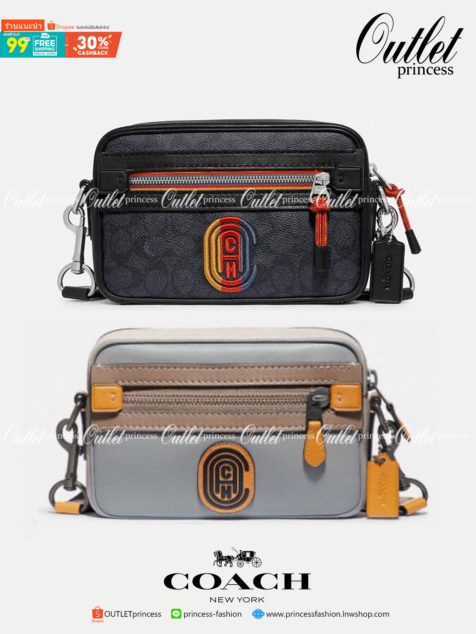 COACH ACADEMY CROSSBODY IN SIGNATURE WITH VARSITY ZIPPER ((768, 960)) พร้อมส่งที่ไทยอีกครั้ง! ได้ไปหลงรักแน่นอนค่ะ😘 กระเป๋าสะพายครอสบอดี้ร์ของคุณผู้ชาย((สาวหล่อใช้ก็สวยทีเดียว)) หนังแท้อย่างดี หนังนิ่มมือดีค่ะ