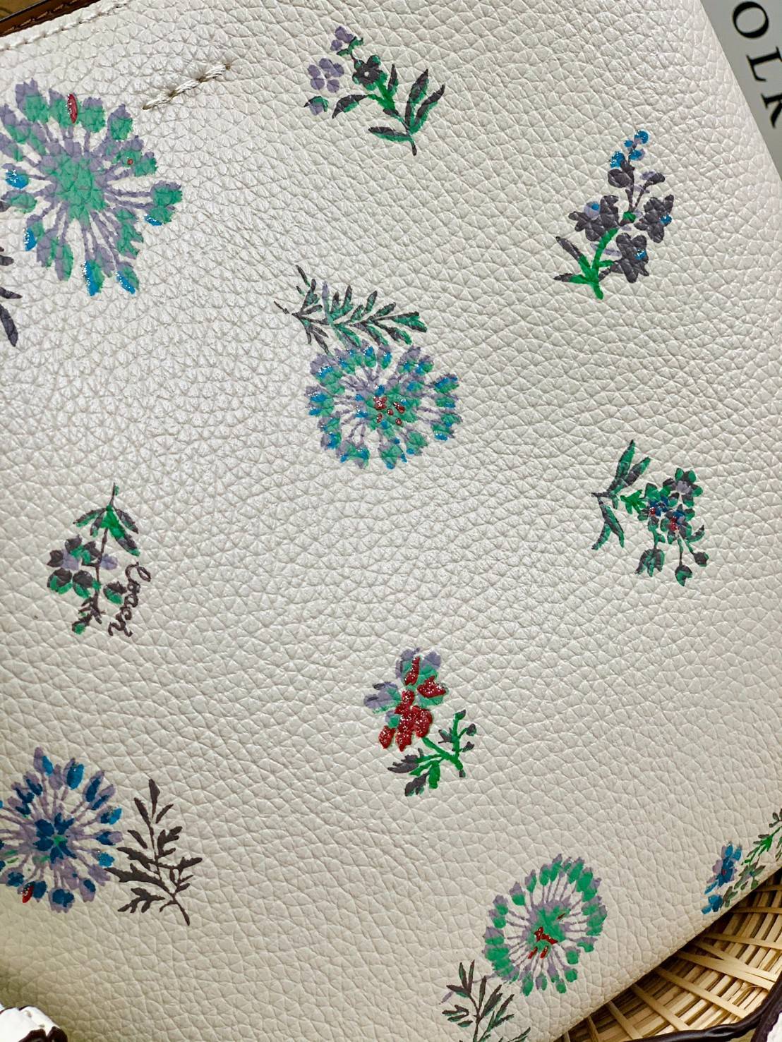 รุ่นฮิต รุ่นขายดี รุ่นที่สาวๆต้องมีค่ะ!! COACH SMALL TOWN BUCKET WITH DANDELION PRINT ((2310)) พร้อมส่งที่ไทยอีกครั้ง ห้ามพลาดค๊าาา😘 กระเป๋าทรงถัง หนังแท้ลายหนังสวยนิ่มอย่างดีค่ะ!