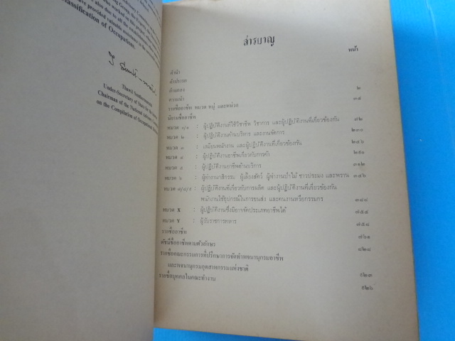การจัดประเภทมาตรฐานอาชีพ (ประเทศไทย) THAILAND STANDARD CLASSIFICATION OF OCCUPATIONS ปกแข็ง (สันหนังสือมีรอยขาด) ไม่รับจัดส่ง แบบEMS