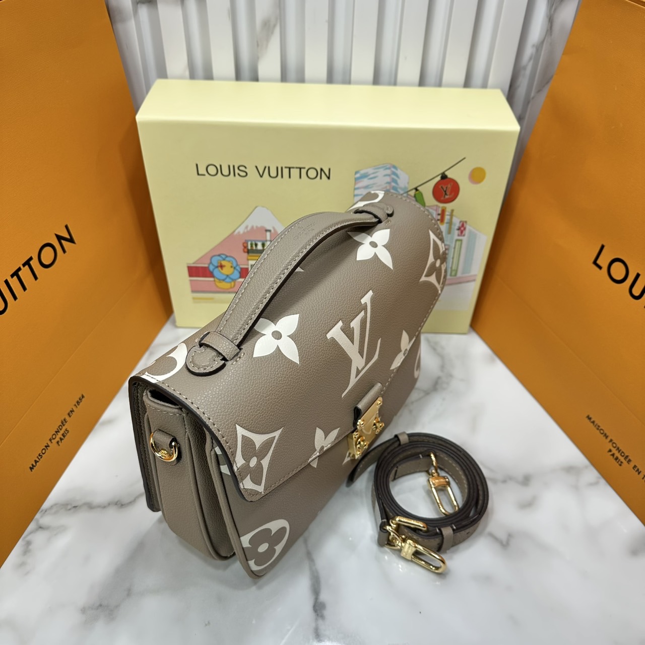 ORI หนังแท้ | LV Pochette Metis Monogram Empreinte leather กระเป๋าสะพาย อีกหนึ่งผลงานเด่นประจำฤดูกาล Spring 2021