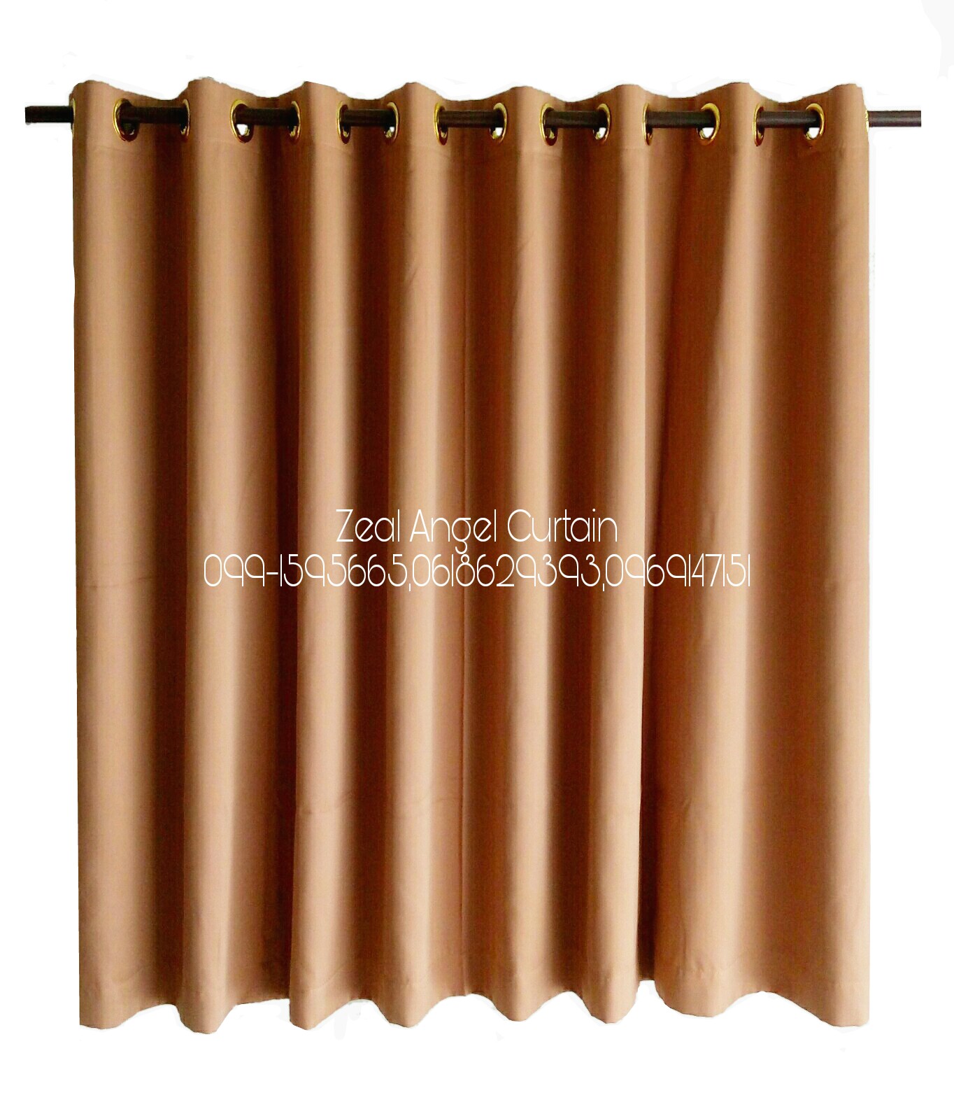 ผ้าม่านก.270*ส.180ซม./ผืน รุ่นโมเดิร์น(Modern) สีครีมคาราเมล no.47