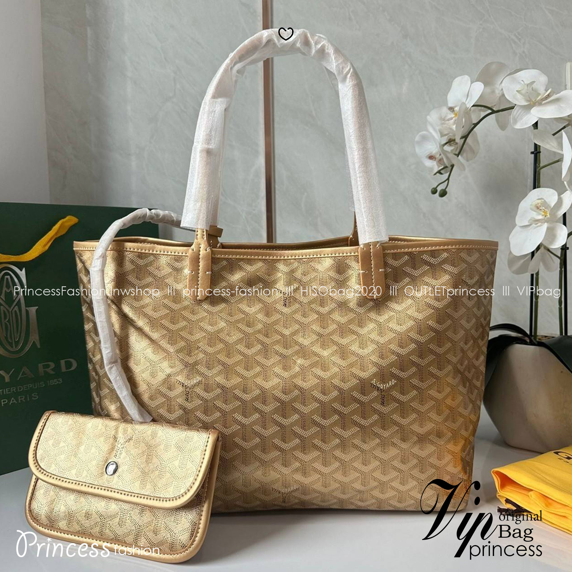 พร้อมส่ง 5 สี PM GOYARD ANJOU PM REVERSIBLE TOTE BAG / Goyard tote bag กระเป๋าทรงโท้ทใบใหญ่ เกรดไฮเอน 1:1 ใช้งานต่างประเทศได้ ภาพถ่ายจากงานขายจริง