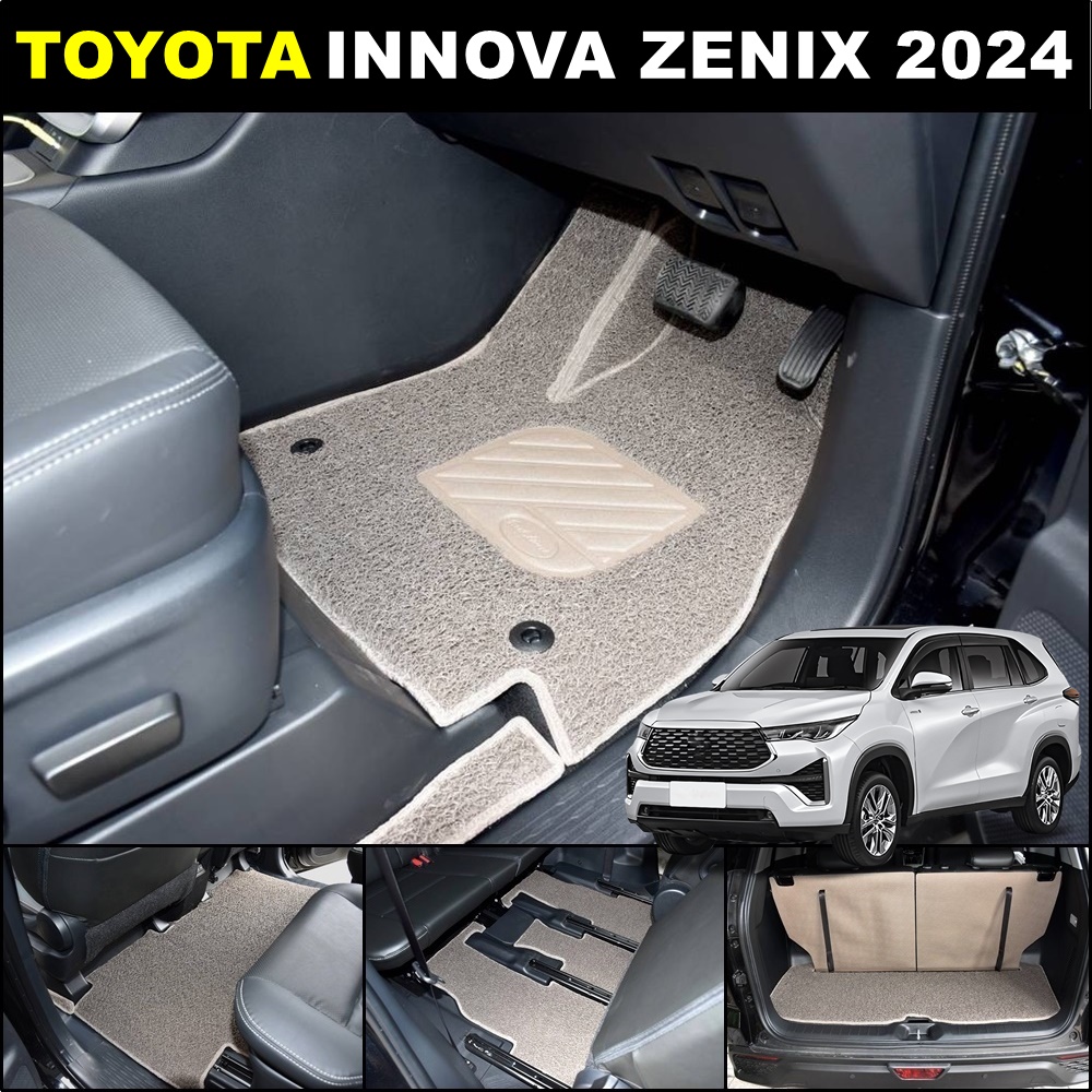 พรมดักฝุ่นไวนิล TOYOTA INNOVA ZENIX ปี 2024 พรมเข้ารูป เต็มคัน