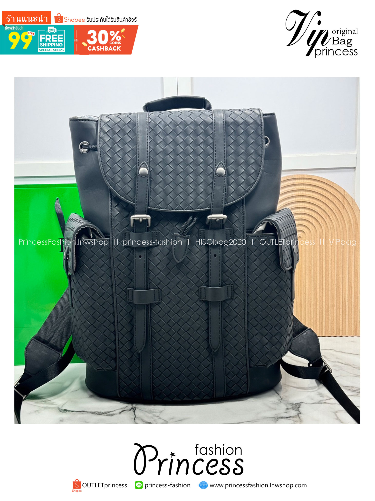 ORI หนังแท้ | Bottega Veneta Shadow Signature Flap Backpack กระเป๋าเป้ กระเป๋าสะพายหลัง โดดเด่นด้วยงานสานตารางสวยคลาสสิคเรียบหรูเป็นเอกลักษณ์ ดีไซน์เรียบง่าย แต่ดูแพง กิมมิคที่ใครๆก็อยากเป็นเจ้าของ
