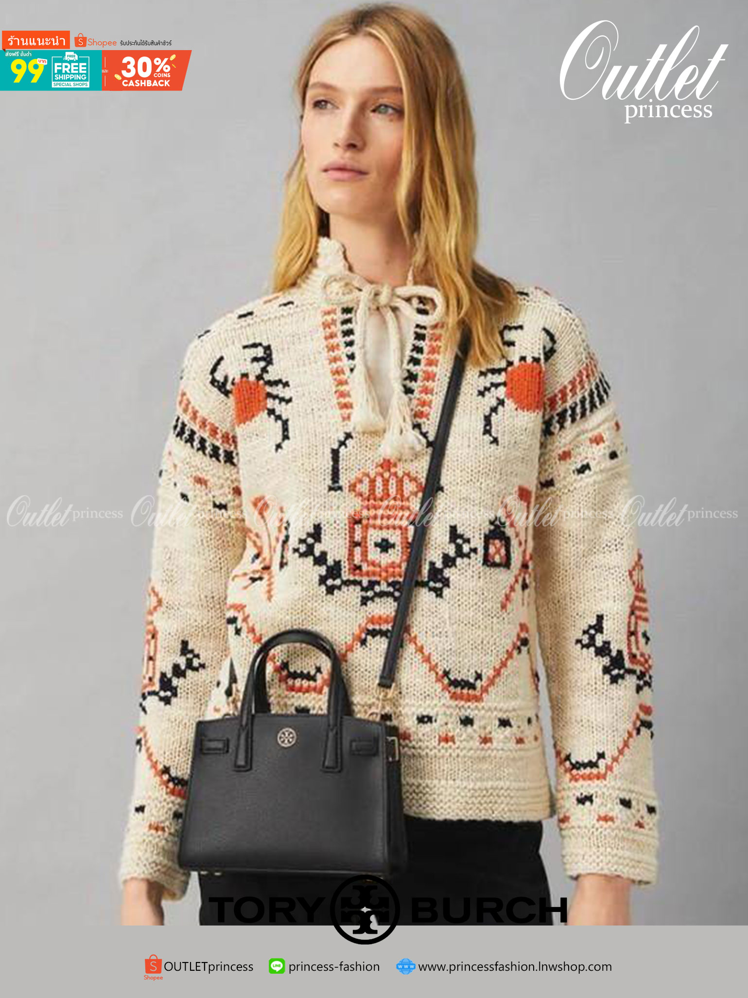 ของแท้ 💯% 】Tory walker Micro Satchel กระเป๋าถือหรือสะพายไหล่ วัสดุหนังแท้ ด้านหน้าประดับโลโก้แบรนด์ อะไหล่ทองสวยหรู