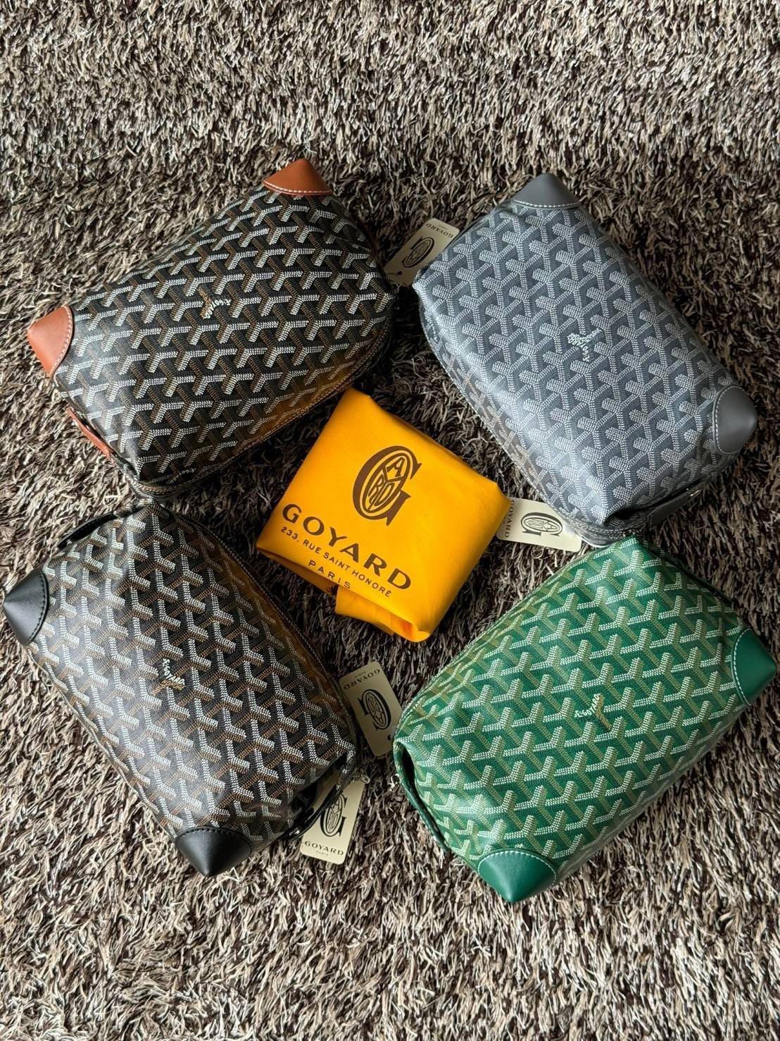 Goyard Bowling 25 Toiletry Bag กระเป๋าทรงพอชใช้งานง่ายกะทัดรัด รุ่นขายดี ใช้ได้ทั้งชายหญิง