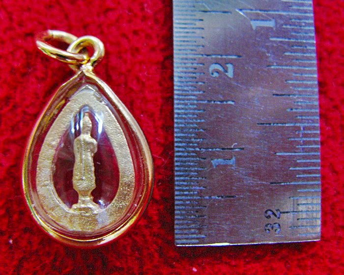 จี้พระประจำวันเกิดวันอาทิตย์ ปางถวายเนตร องค์เล็กล้อมเพชรเลี่ยมทองไมครอนค่ะ