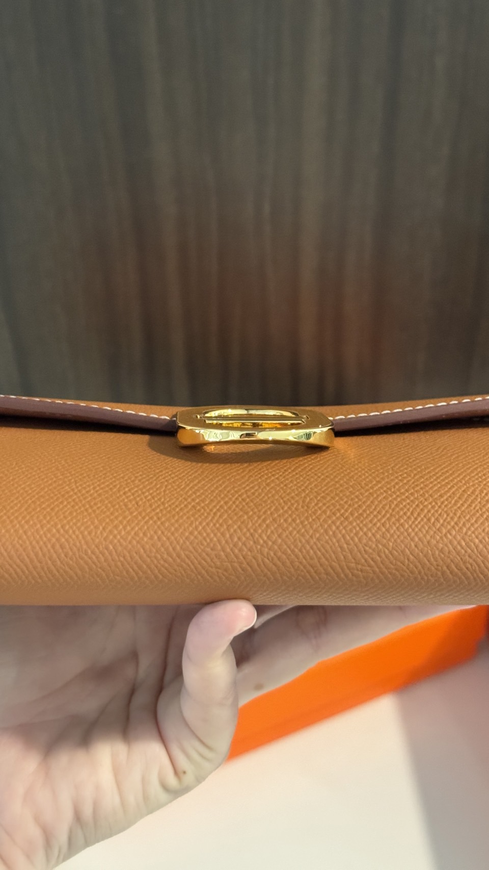 HERMES Chaine d'Ancre To Go wallet กระเป๋าถือสะพายแบรนด์หรู ดีไซส์กระเป๋าสตางค์ใบยาว Long wallet in Epsom Saddle-stitch เกรดออริ สลับแท้ 1:1 ใช้งานต่างประเทศได้ ภาพถ่ายจากงานขายจริง