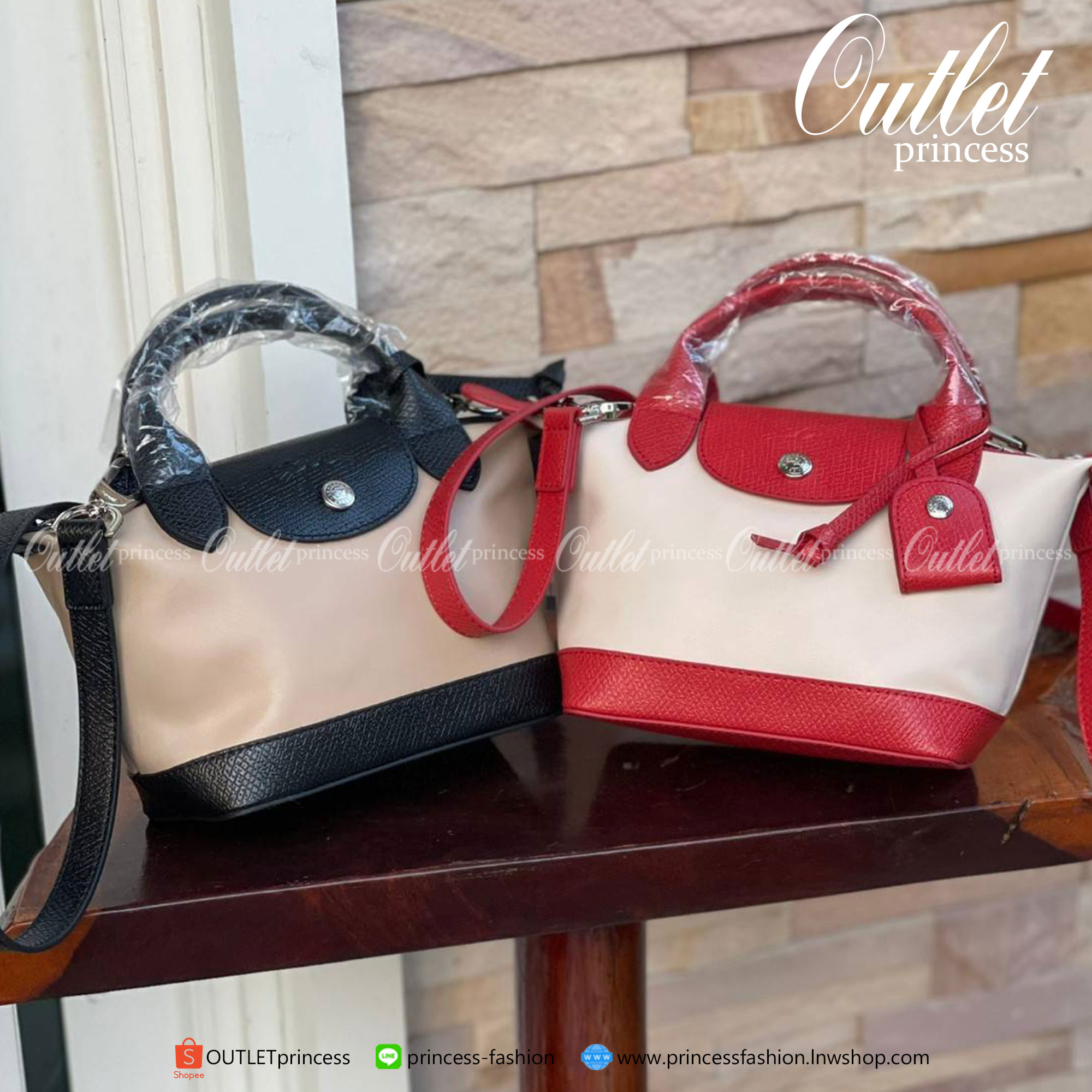 ของแท้ 100% Mini Size LONGCHAMP LE PLIAGE CUIR MAKE A WISH TOP HANDLE BAG XS