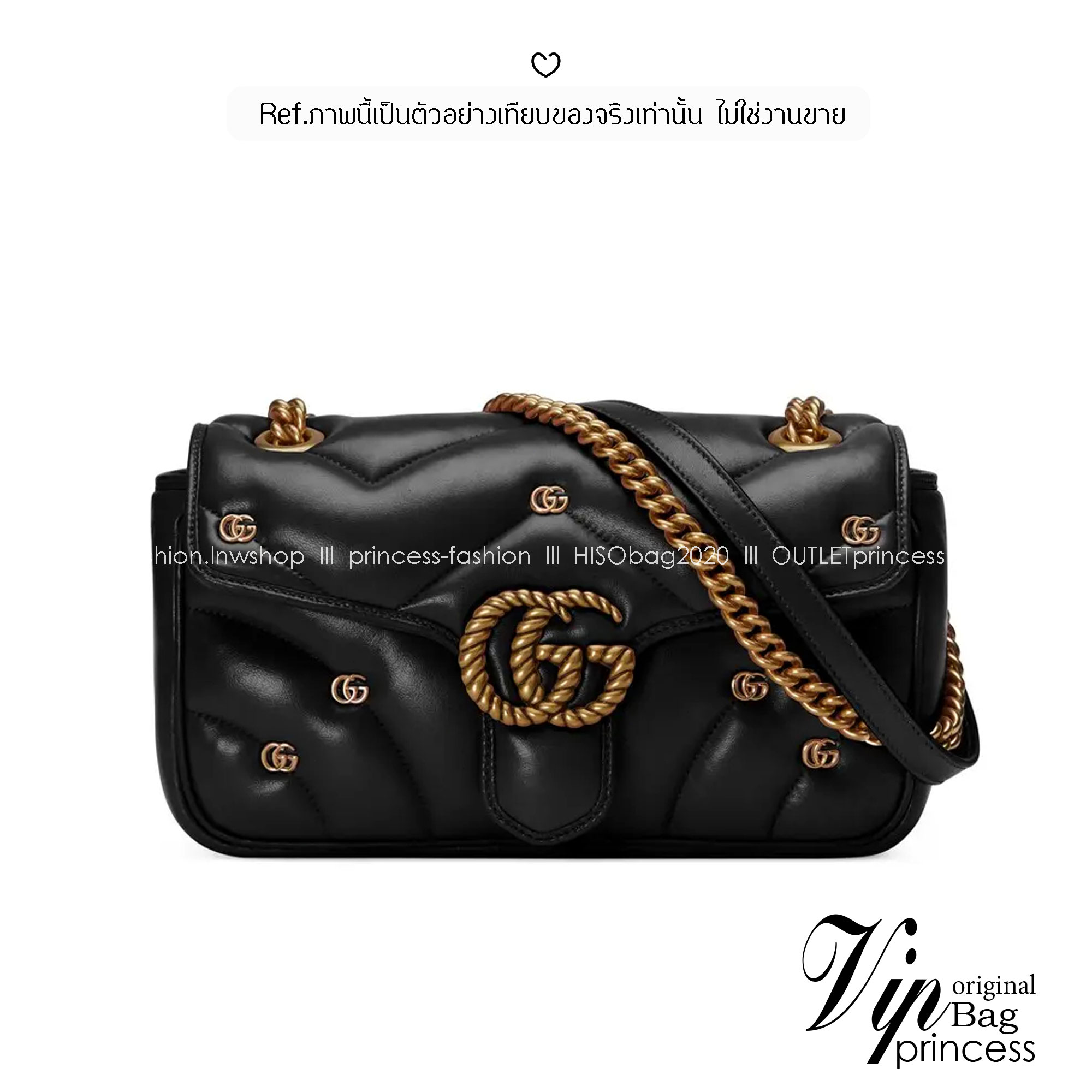 GUCCI GG Marmont Shoulder Bag with monogram-plaque กระเป๋าสะพายรุ่นคลาสสิค ดีไซน์ใหม่ ตกแต่งโลโก้ GG เต็มใบ เพิ่มความลูกคุณลักชูไปอีก สีสวยขับผิว ดูแพง อัพลุคได้สบายๆ