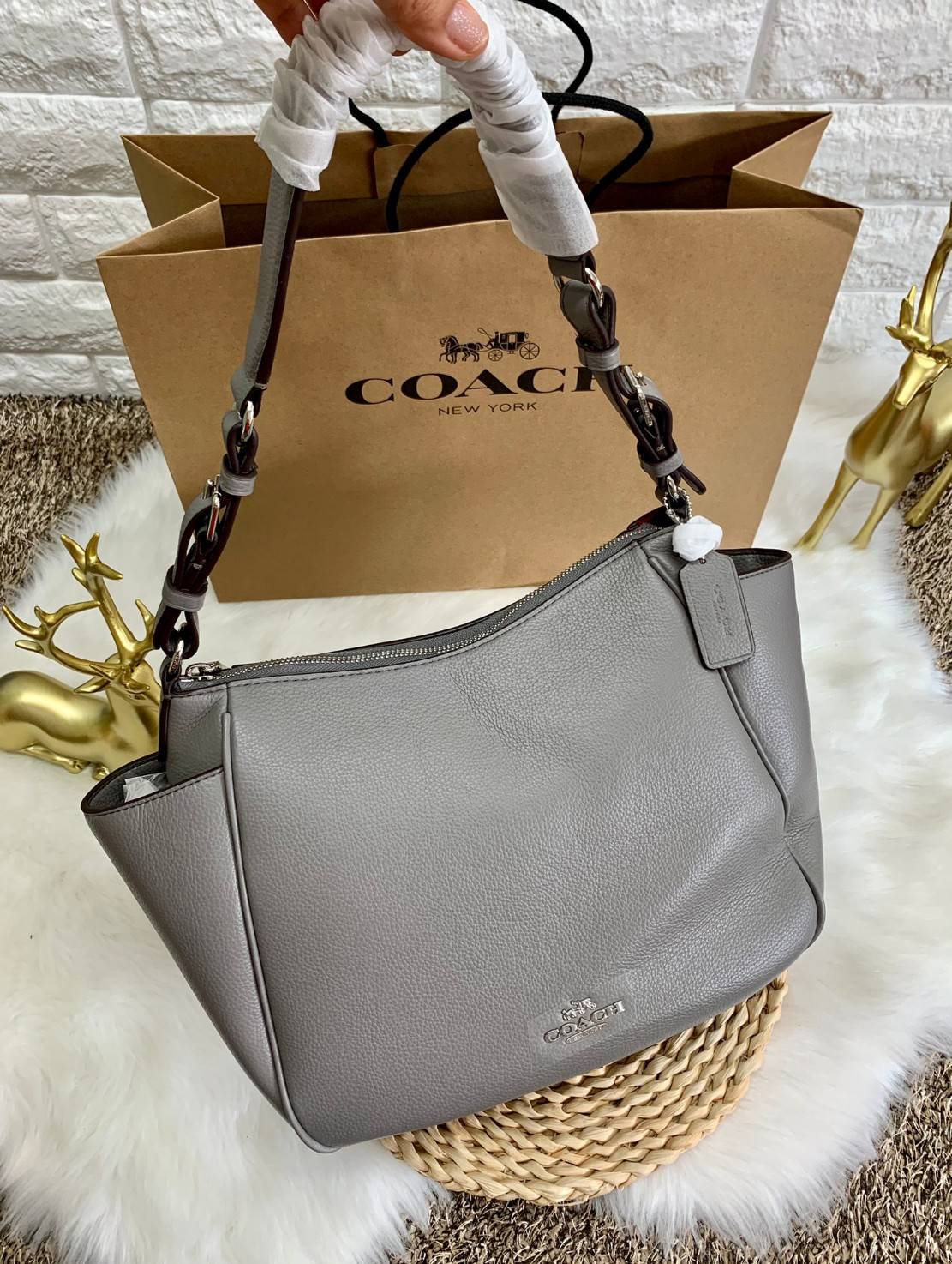 สินค้าออกใหม่ พร้อมคอลเลคชั่นสีใหม่ล่าสุดค่ะ! COACH RORI SHOULDER BAG ((C2855)) พร้อมส่งที่ไทย สวยก่อนใครแน่นอนค่ะ! กระเป๋าสะพายไหล่ หนังแท้ชั้นดีที่สุด หนังนิ่ม ทรงสวย หลงรักแน่นอนค่ะ