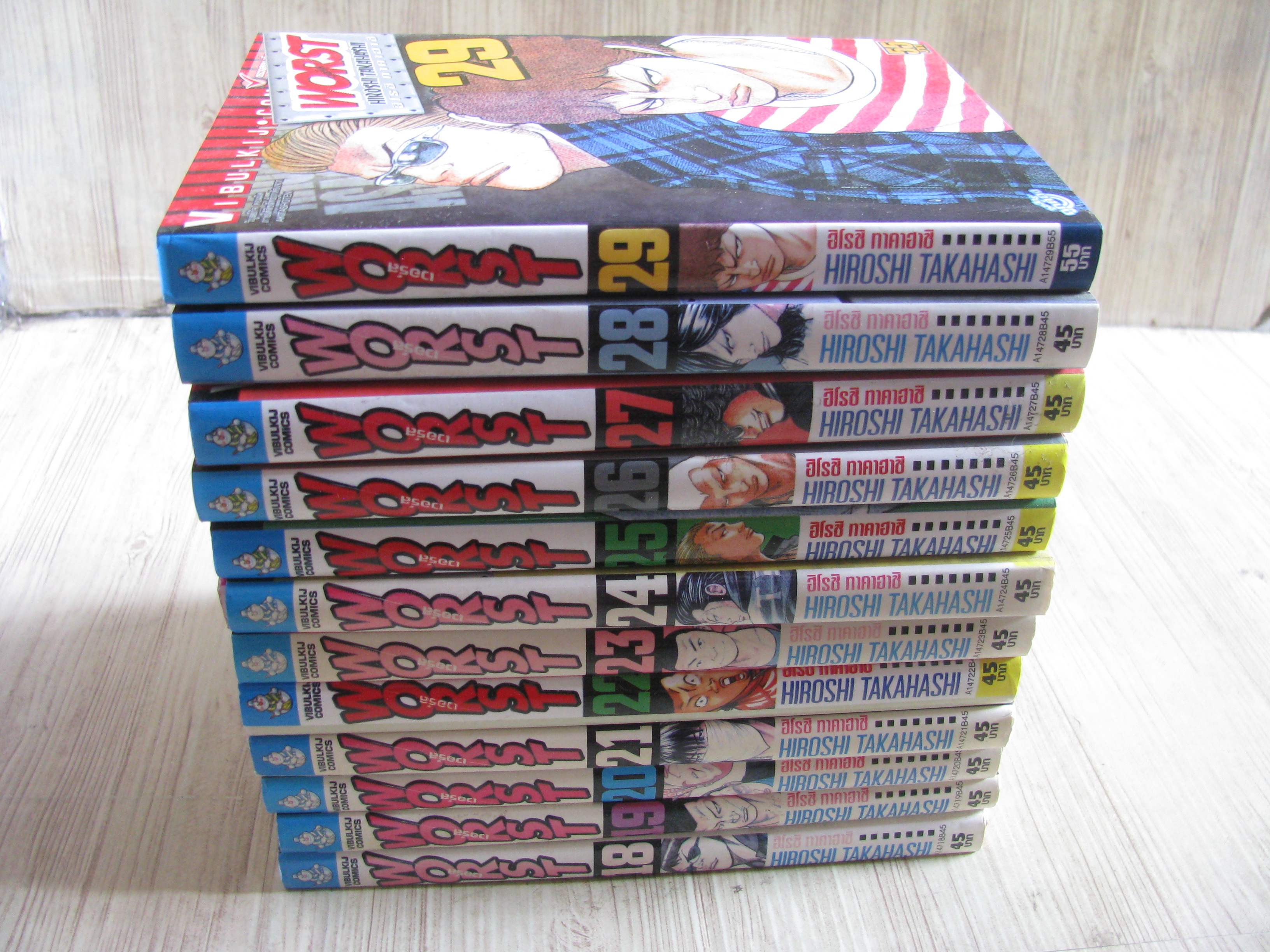 WORST ชุด เล่ม 18-29 Hiroshi Takahashi เขียน (สภาพสะสม)