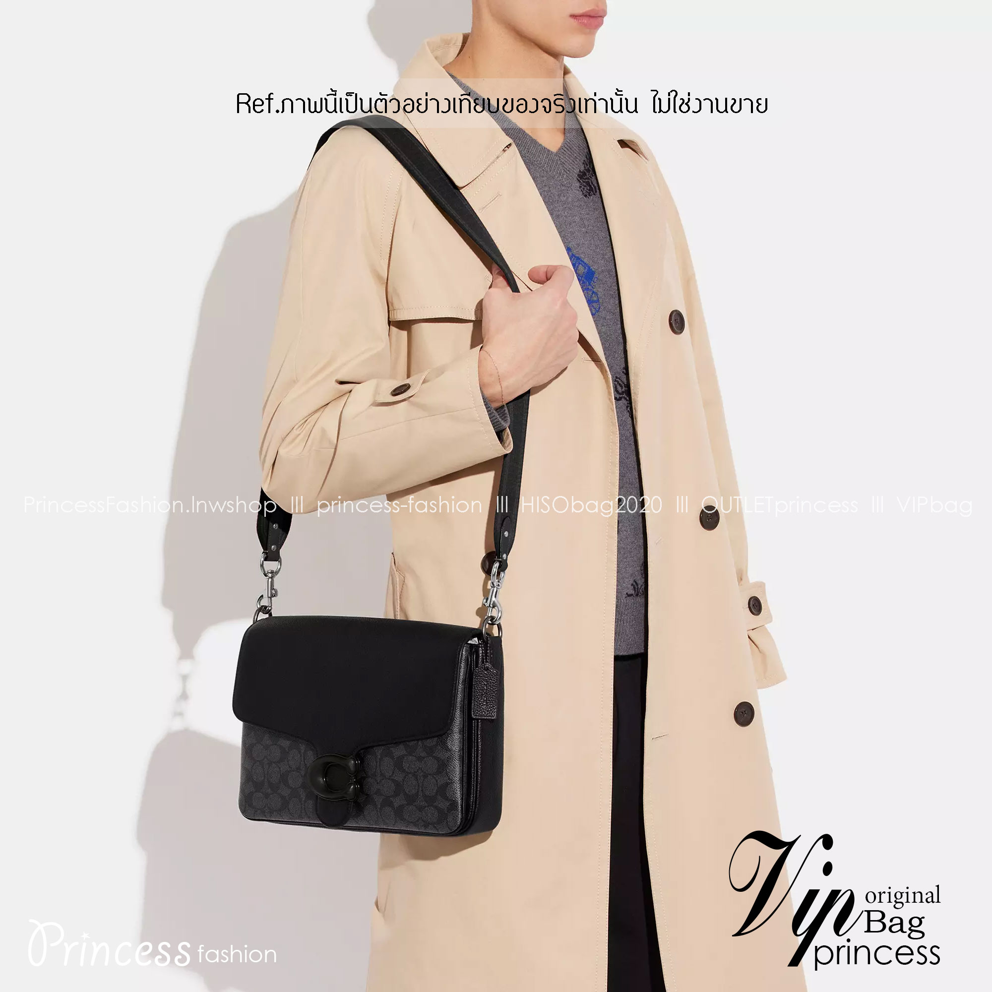 COACH Soft Tabby Messenger In Signature Canvas C8430 CH769 ไอเท็มที่หนุ่มๆต้องไม่พลาด กระเป๋าทรงแมสเซนเจอร์ใบใหญ่กำลังพอดี พร้อมด้วยสายสะพาย 2 เส้น