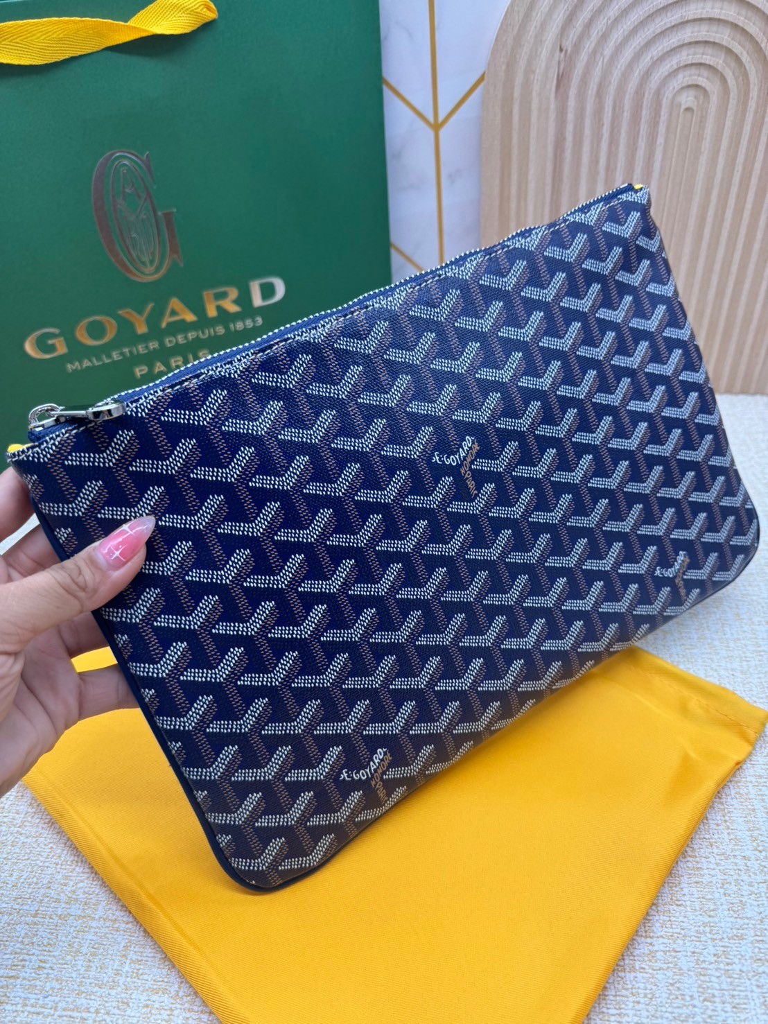 พร้อมส่ง GOYARD CLUTCH BAG unisex 30cm กระเป๋าคลัช ใช้ได้ทั้งชายหญิง เกรดออริ สลับแท้ 1:1 ใช้ต่างประเทศได้ ภาพถ่ายจากงานขายจริง