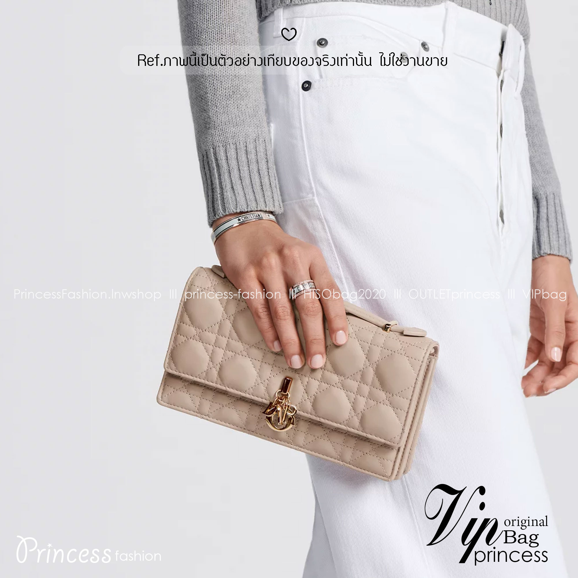 ORI หนังแท้ | My Dior Mini Bag / Dior Clutch Bag กระเป๋าสะพายทรงคลัชทันสมัย หรูหราสง่างาม จะถือหรือสะพายก็ดูดีมีระดับ กระเป๋าที่ใช้งานได้จริงใบนี้ใส่ของจำเป็นได้ครบถ้วน