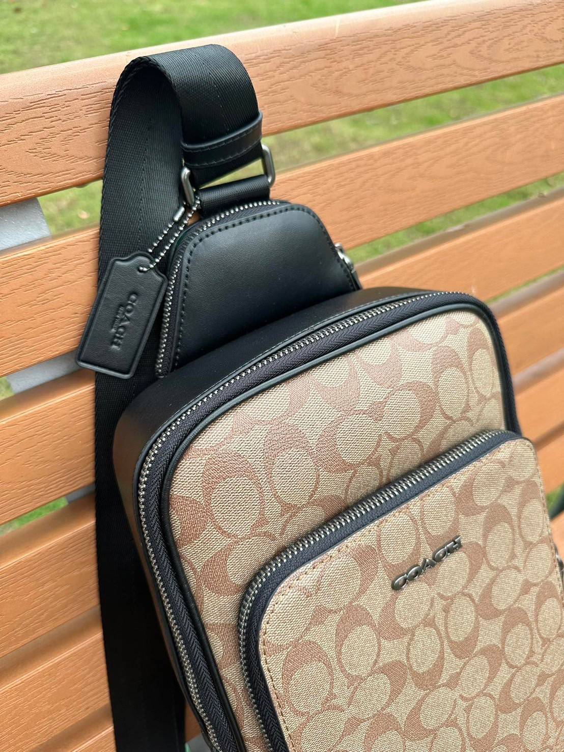 พร้อมส่ง 4 สี COACH Ethan Pack In Signature Canvas / COACH GRAHAM PACK กระเป๋าคาดอก 🧡 เกรดท็อปออริจินอล 1:1 สลับแท้ เกรดดีสุด ใช้งานต่างประเทศได้