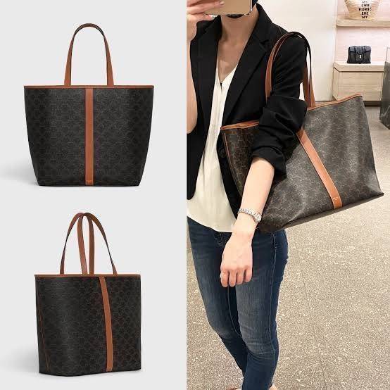CELINE SHOPPING BAG VIP วัสดุ TRIOMPHE CANVAS ดีไซน์ทรง TOTE สวยหรูคลาสสิคไม่มีเอ้าท์ ภายในโล่งกว้างและจุมากสามารถใส่เอกสาร A4 สัมภาระของใช้ได้เยอะจุใจ น้ำหนักเบาจะถือหรือสะพายไหล่ก็ดูดี ไอเท็มแนะนำพร้อมส่งที่ไทยราคาสุดคุ้ม จองด่วนห้ามพลาดค่ะ!