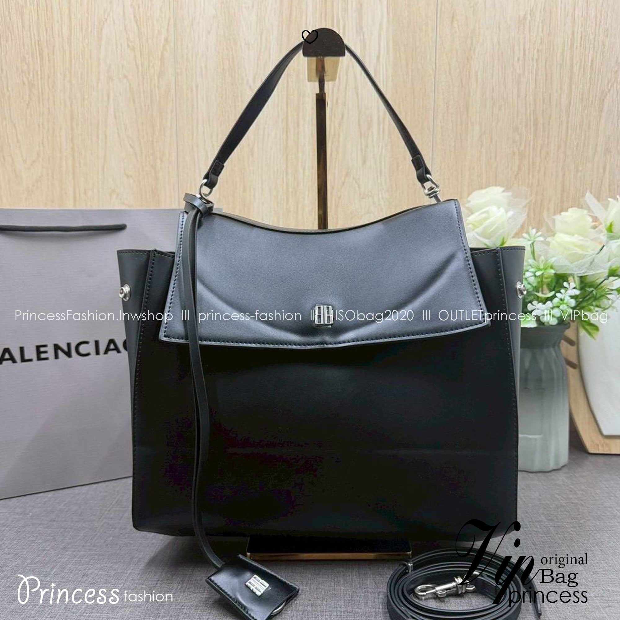 ORI หนังแท้ | Balenciaga Nano Medium Top Handle Bag 27cm กระเป๋าสะพายทรงโท้ท ดีไซน์ใหม่สวยเก๋ตามแบบฉบับแบรนด์