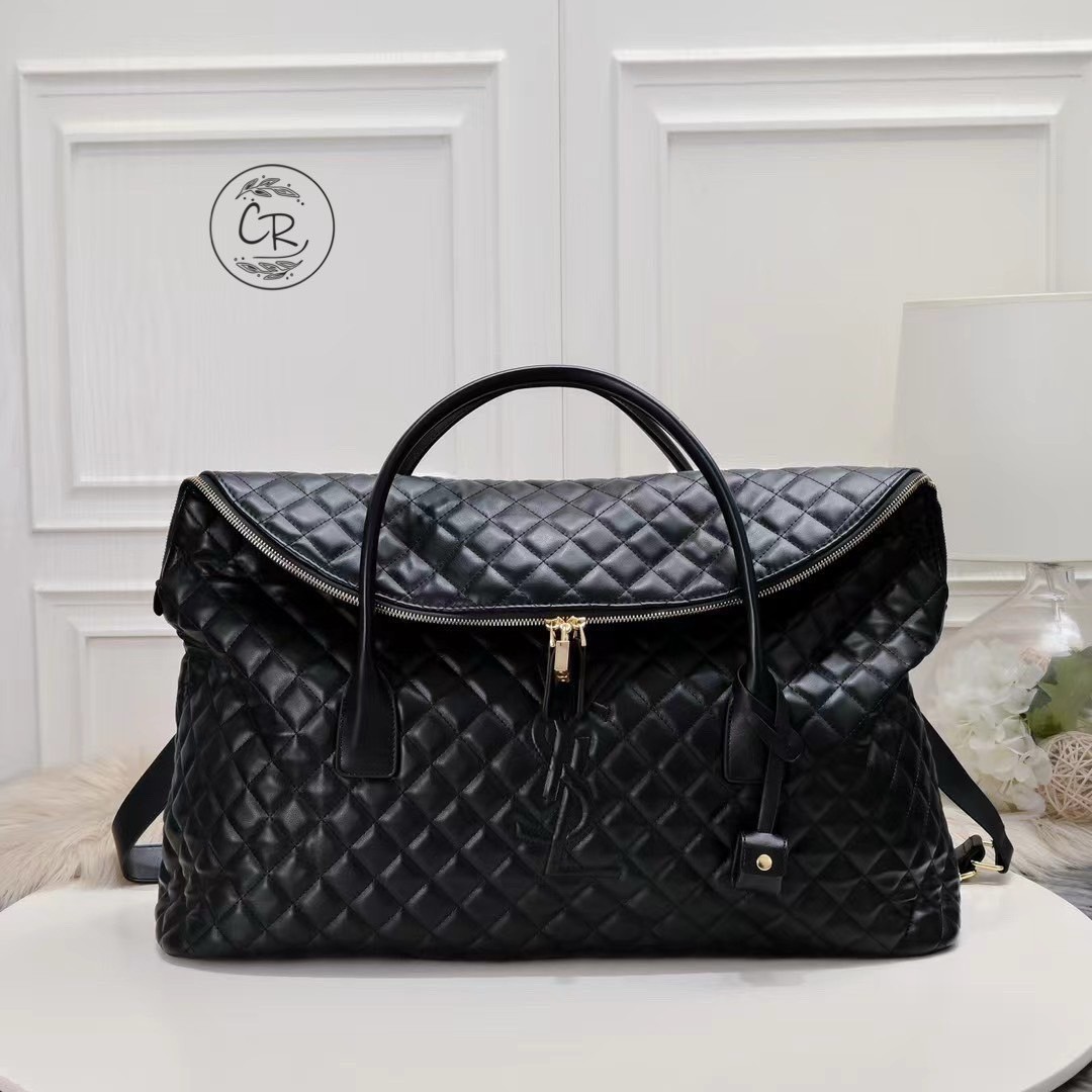 YSL ES GIANT TRAVEL BAG IN QUILTED LEATHER กระเป๋าเดินทางใบใหญ่ ดีไซน์รูปทรงเก๋ ใหม่ล่าสุด ไอเท็มที่ตัวมัมตัวแม่ต้องมี ใบนี้คือที่สุดจริงๆ
