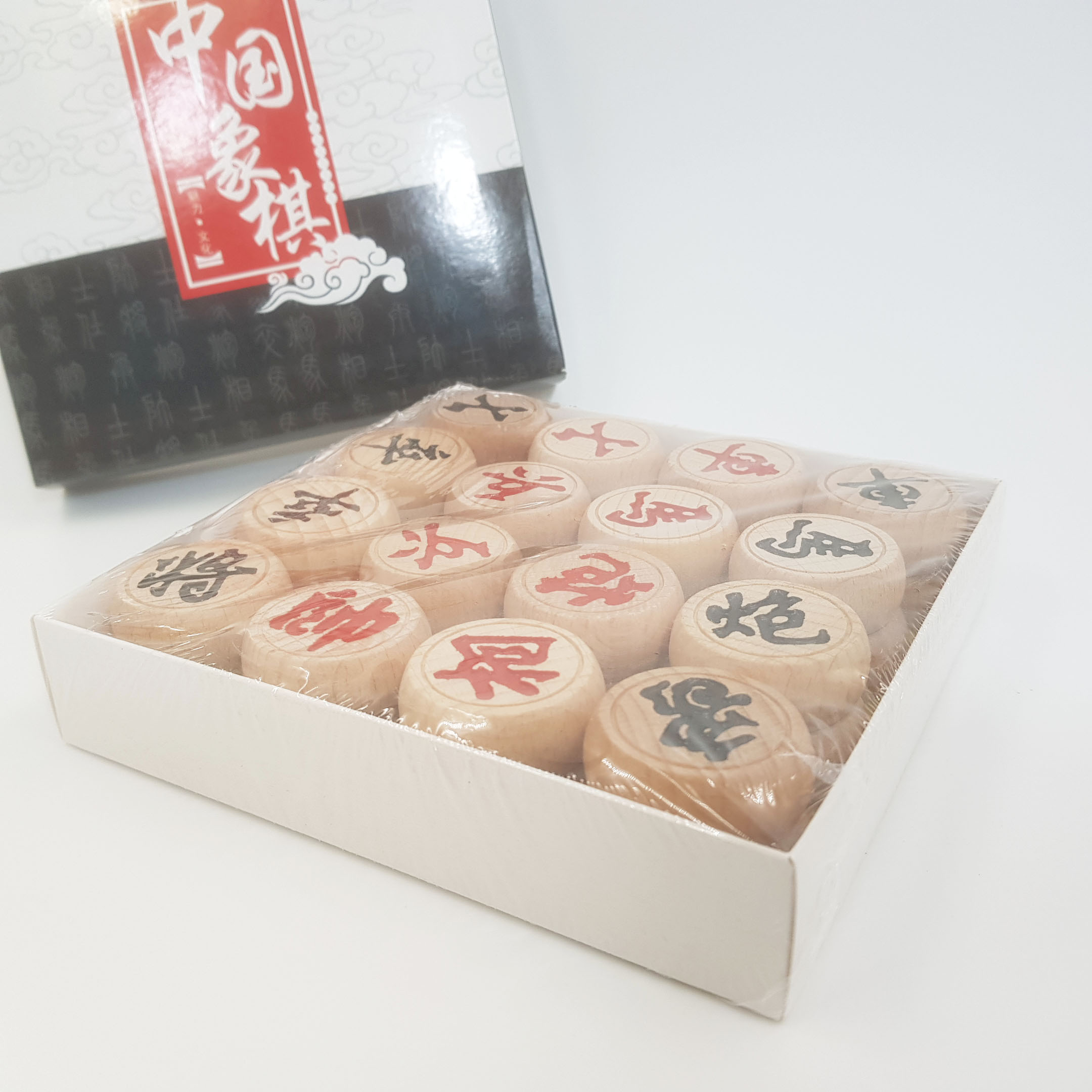 ชุดหมากรุกจีนตัวไม้บีชเบอร์ 35 ขนาด 3.3 cm.พร้อมกระดานผ้า