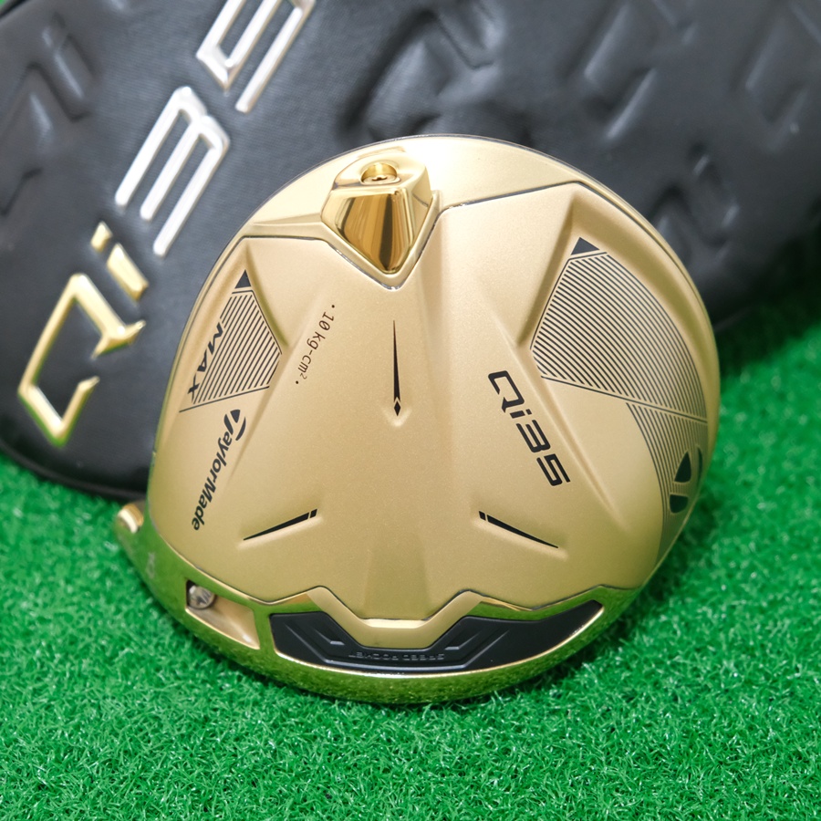 2025 TAYLORMADE QI35 MAX DESIGNER SERIES MATTE GOLD 10.5* DRIVER - HEAD ONLY + HEADCOVER