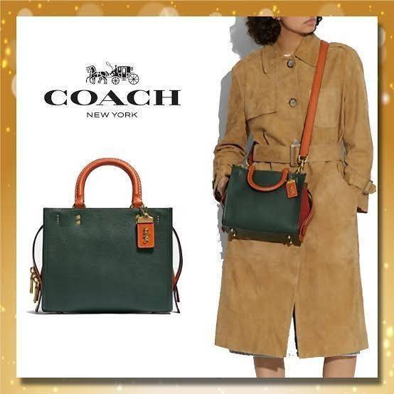 OUTLET 】COACH ROGUE 25 IN COLORBLOCK (C5575) ที่สุดแห่งความหรูหรา สุดคลาสสิค 🌺กระเป๋าหนังแท้คุณภาพเยี่ยม สัมผัสนิ่มละมุนจนต้องหลงรัก ด้านข้างเพิ่มความสวยเก๋ด้วยหนังกลับ อยู่ทรงสุดสวย น่าใช้ น่ามอง จนใครๆต้องเหลียวหลังตาม//ด้านในมี 2 ช่องกว้าง กับอ