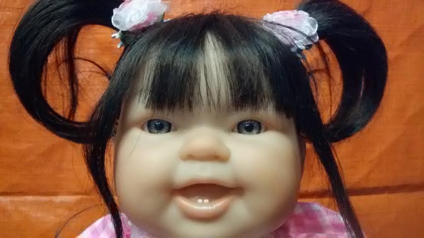 ตุ๊กตา Berenguer Baby Girl doll with cutie pink dress ตุ๊กตาเหมือนเด็กจริงๆมือสอง