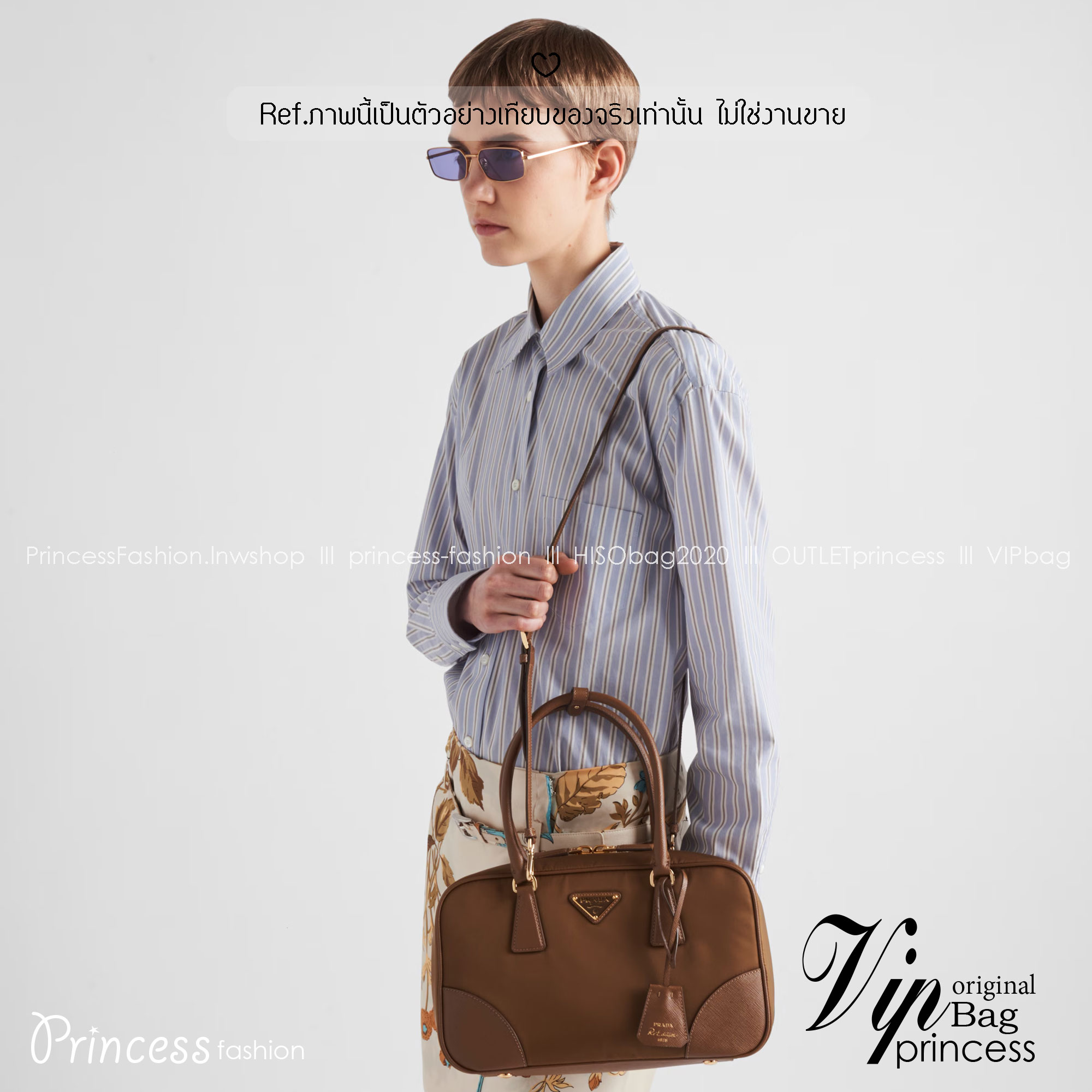 ORI หนังแท้ | Prada Medium Re-Edition 1978 Tote Bag กระเป๋าสะพายใบใหญ่เรียบหรู งานผ้าไนลอนฐานหนัง พร้อมหูจับใช้งานง่าย