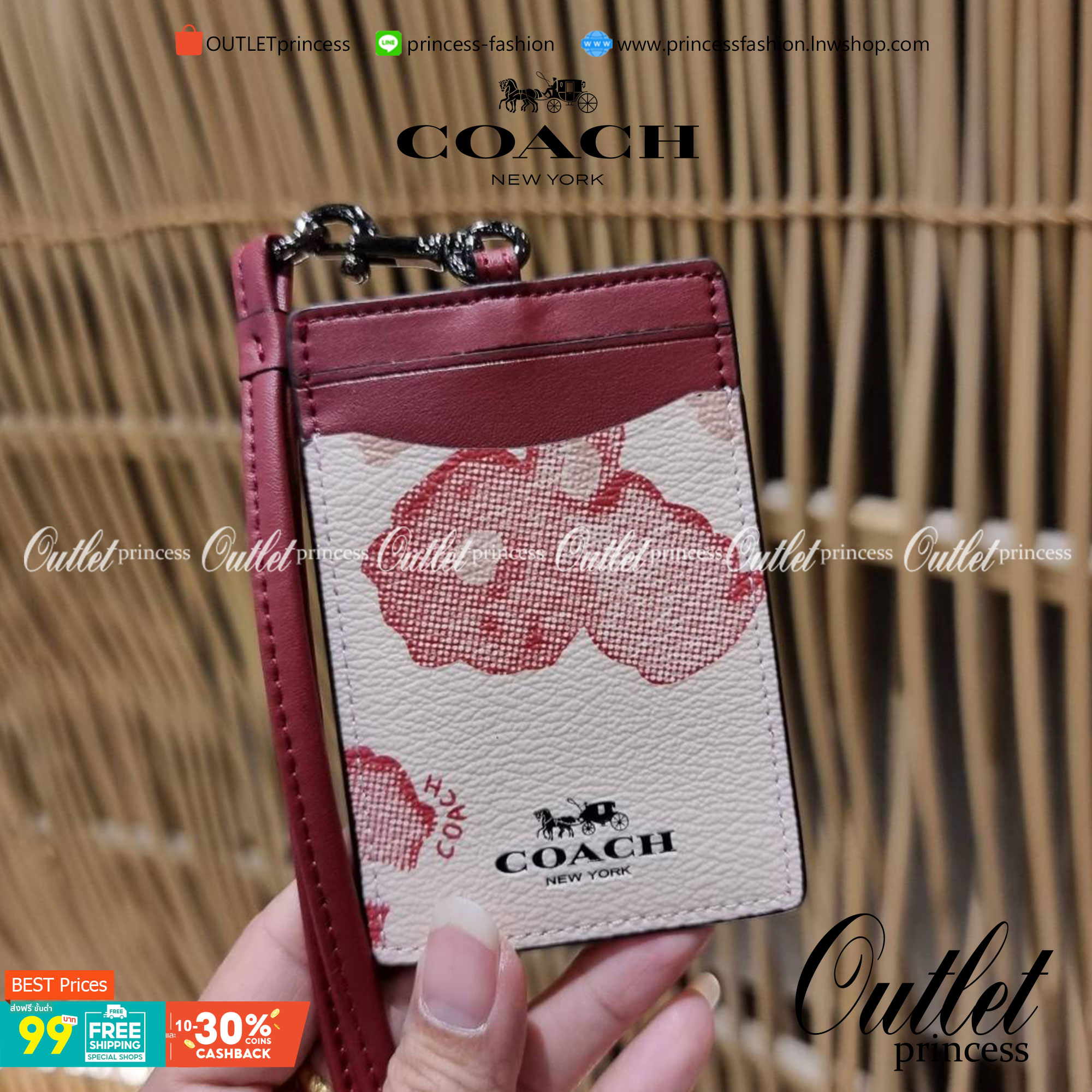 COACH C3305 ID LANYARD IN COLORBLOCK SIGNATURE CANVAS ง่ายๆแบบไม่ธรรมดา!! คลาสสิคแต่มีดีเทลโดดเด่น!! กระเป๋าถนอมบัตร พร้อมสายคล้องคอ ดีไซน์ลวดลายสวย ดูดีทุกแบบ ใช้งานง่าย พกพาสะดวก จะใส่บัตรพนักงาน บัตรเครดิต บัตรปชช. ใบขับขี่ และบัตรอื่นๆที่อยากจะใส่!! ต