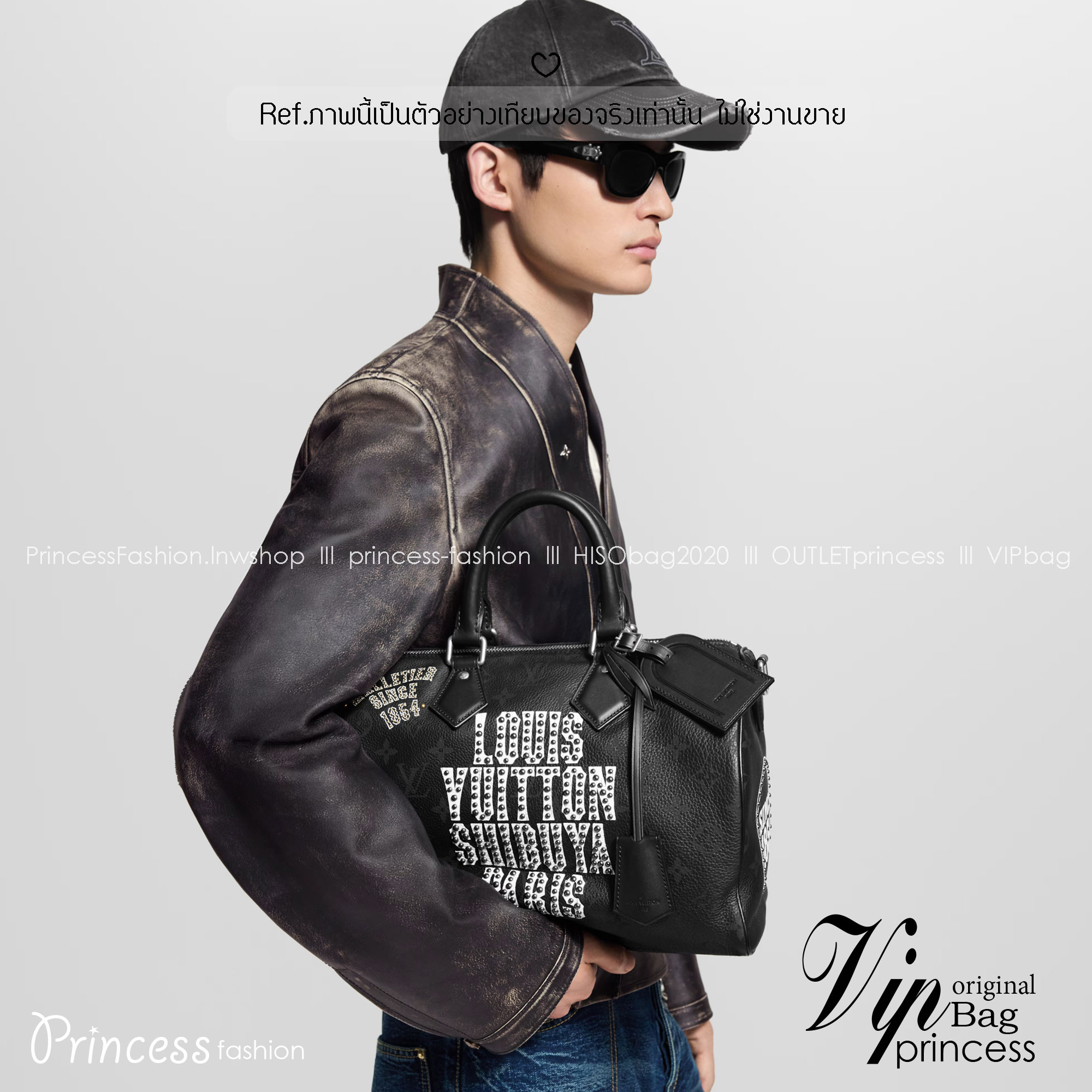 ORI หนังแท้ | LV Speedy P9 Bandoulière 30 Jackets กระเป๋าสะพายทรงหมอนสปีดี้ หนังสีดำ ประดับหมุดกระดุม ภายในบุหนังสีแดงแบบควิลต์งดงามสมบูรณ์แบบ