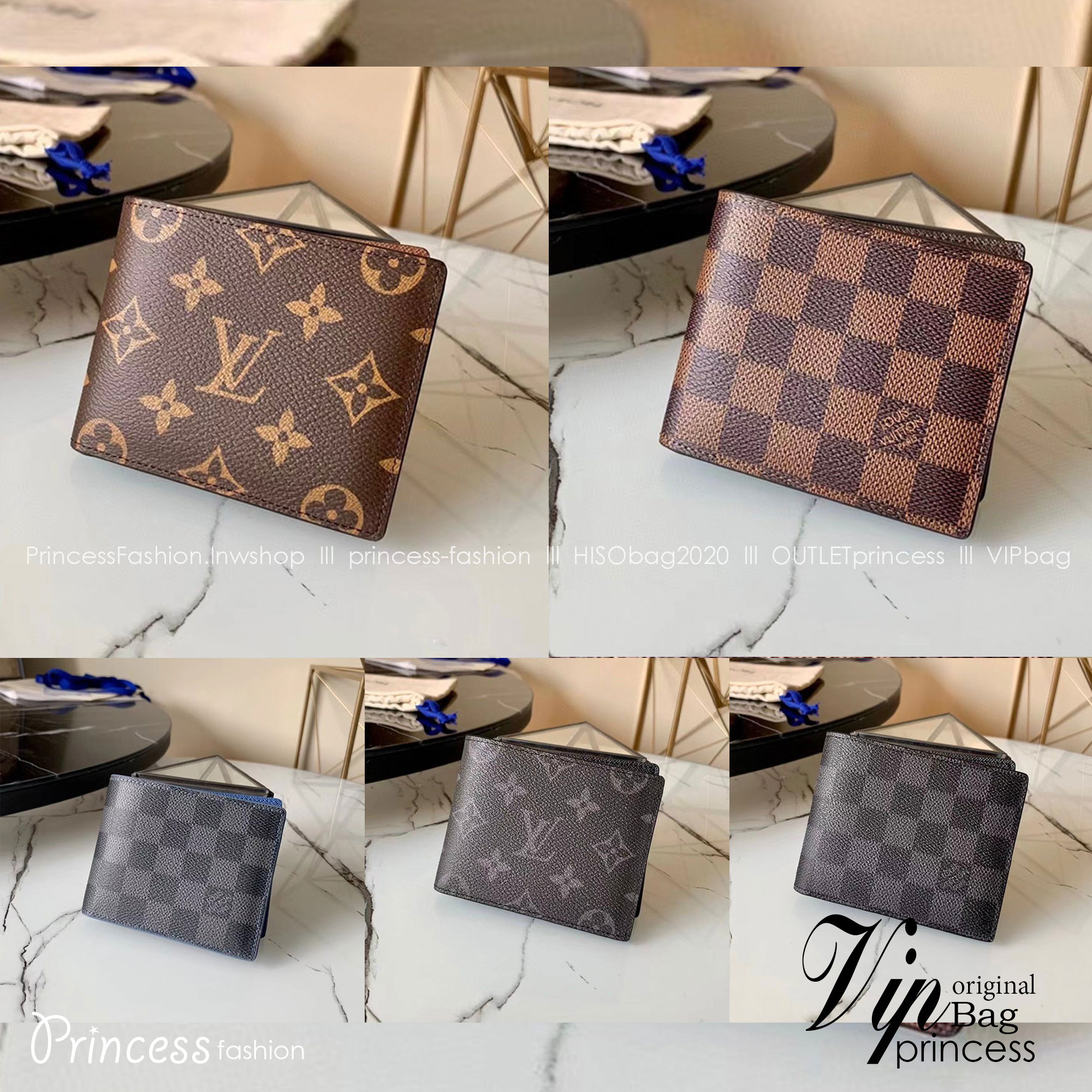 พร้อมส่ง 10 แบบ LV WALLET MEN COMPACT / LV MULTIPLE WALLET / SLENDER WALLET / AMERIGO WALLET กระเป๋าสตางค์หนังแท้ เกรดท็อปออริ เกรดดีสุด 1:1 ใช้งานต่างประเทศได้